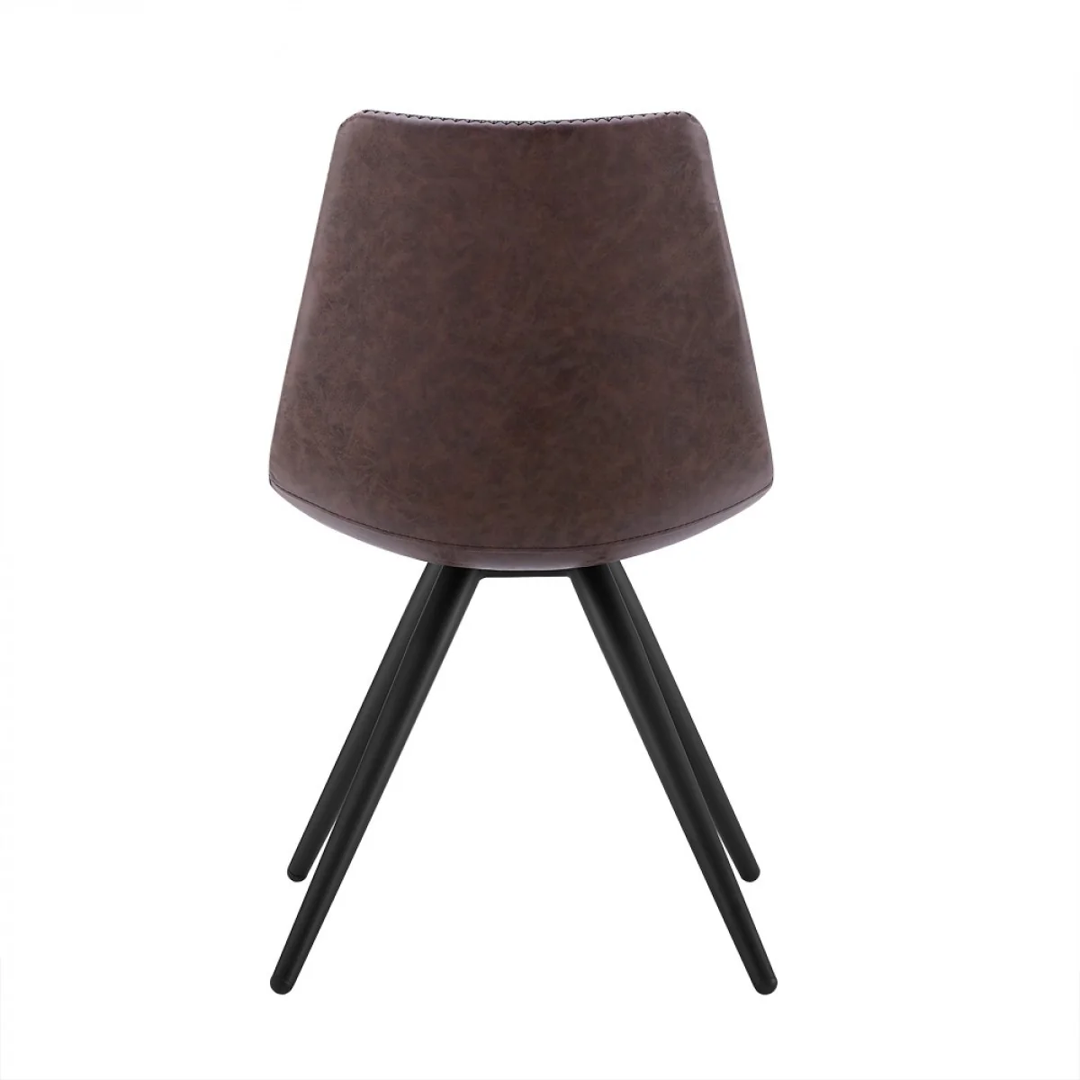 Set of Two Brown Modern Dining Chairs By Homeroots - Image 3