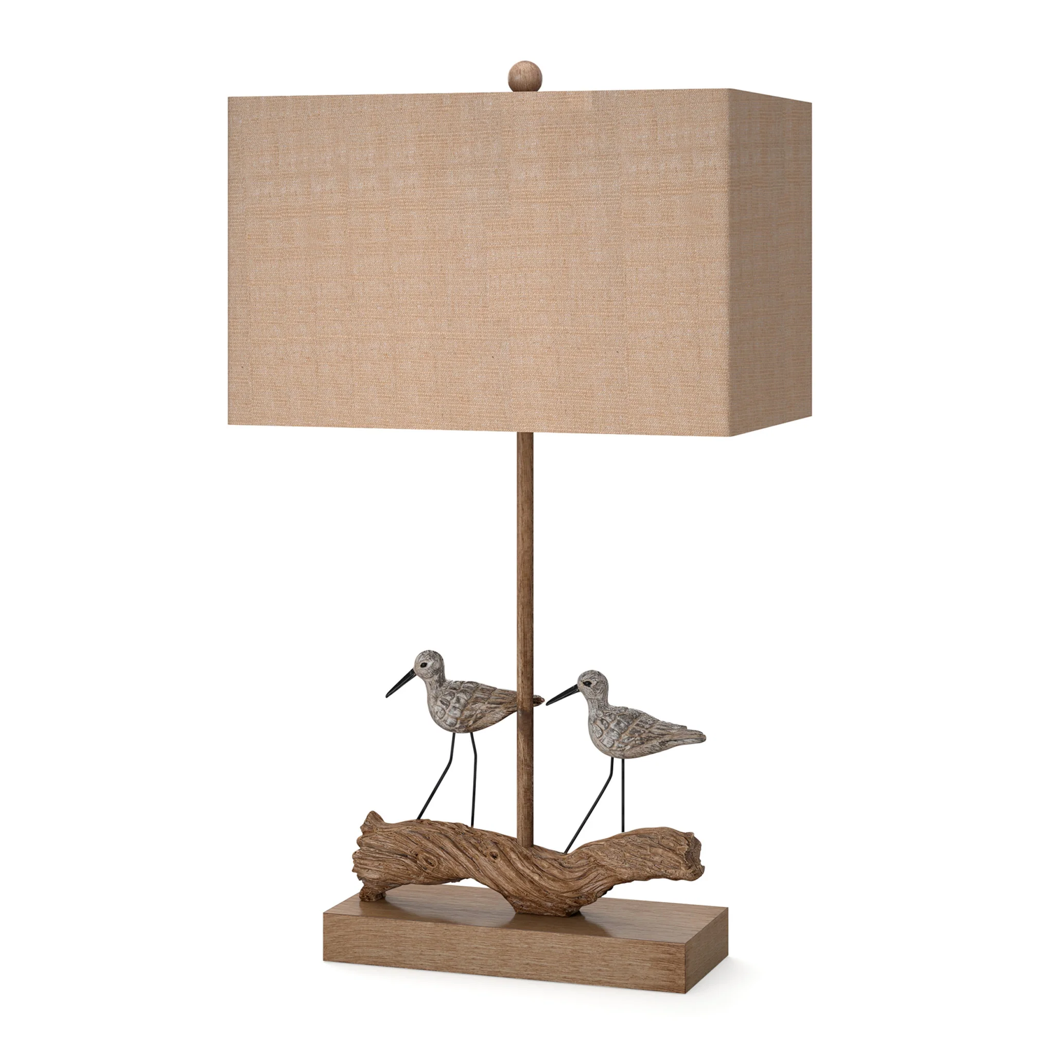 Set of Two Brown Sand Piper Bird Table Lamps With Brown Shade By Homeroots - Image 6