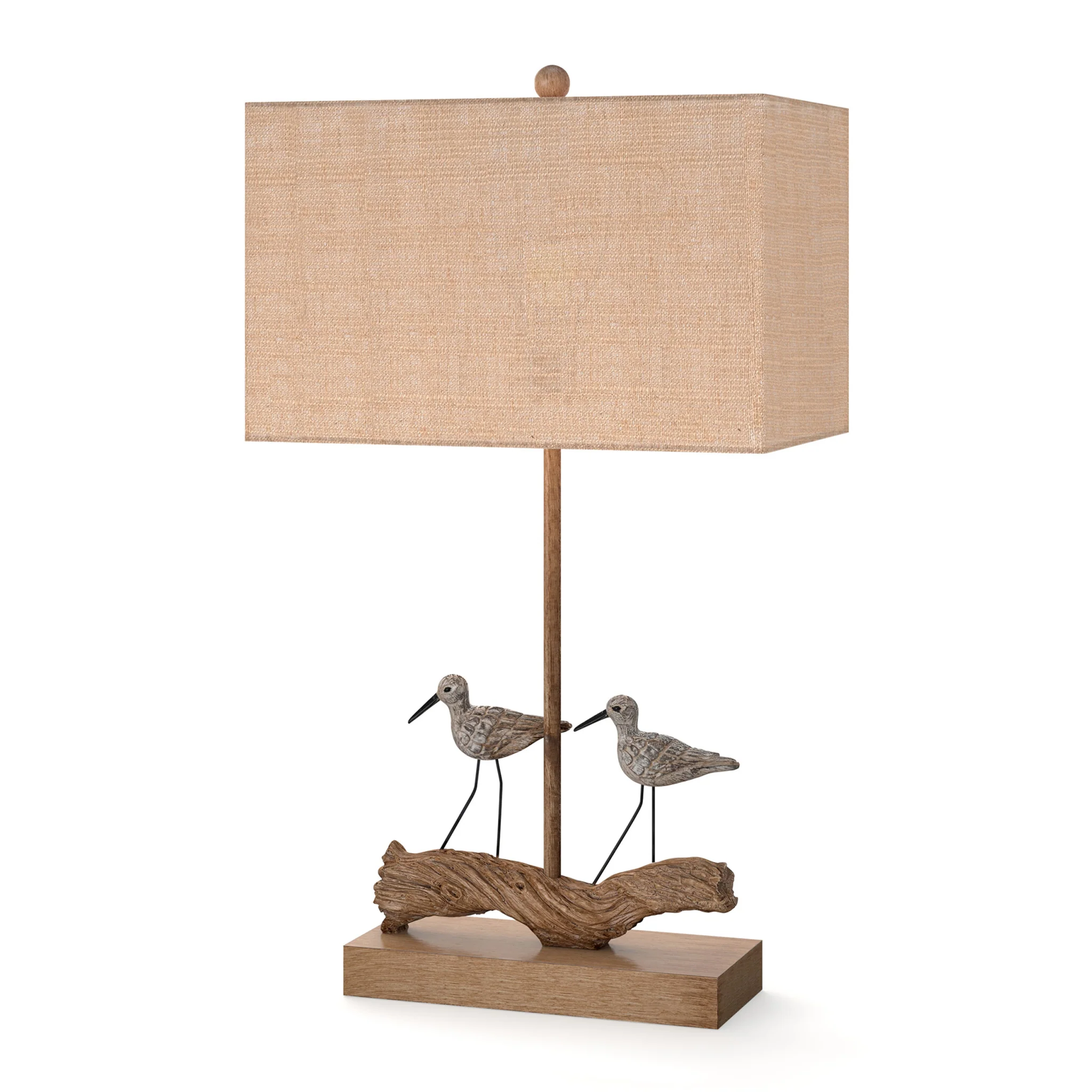 Set of Two Brown Sand Piper Bird Table Lamps With Brown Shade By Homeroots - Image 7