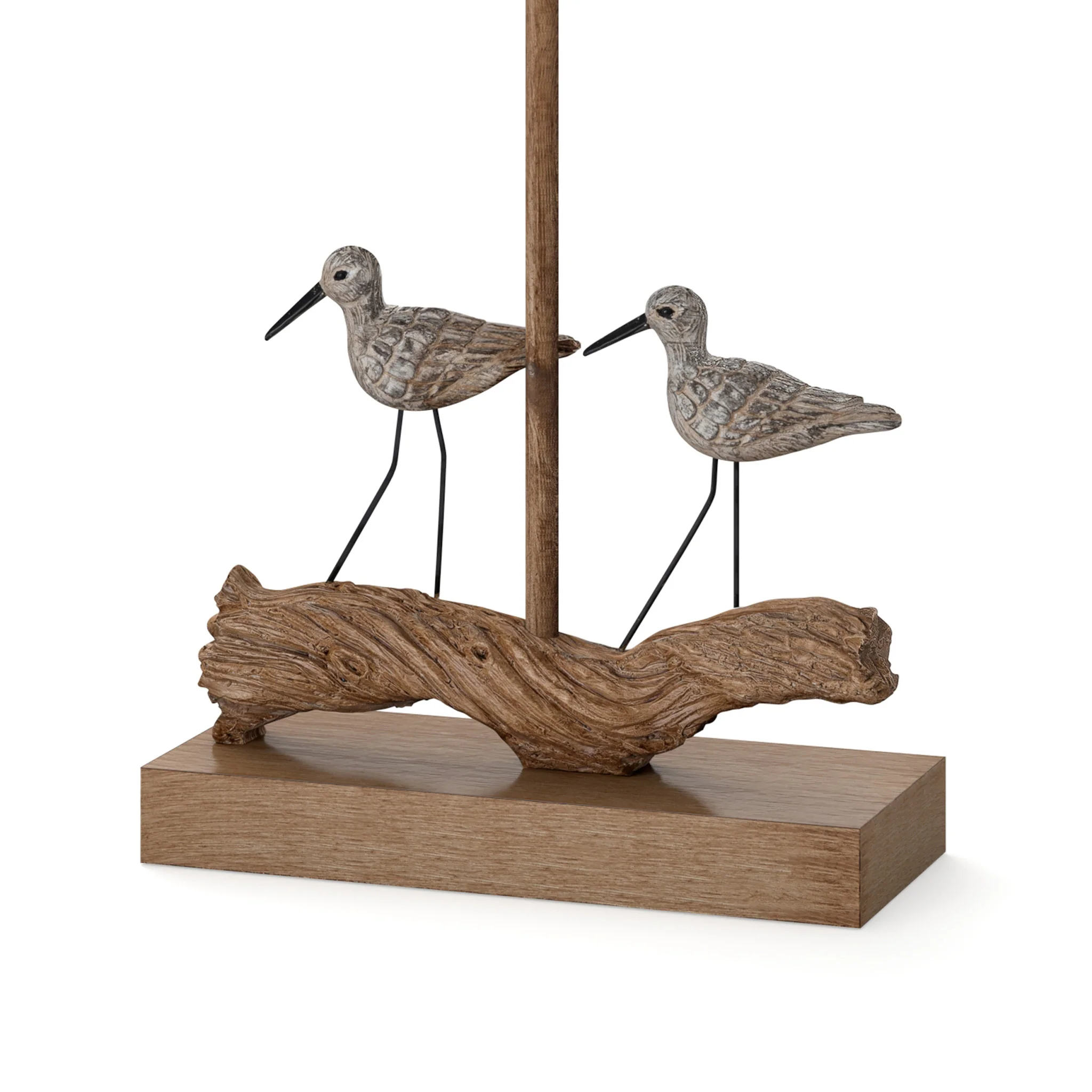 Set of Two Brown Sand Piper Bird Table Lamps With Brown Shade By Homeroots - Image 8