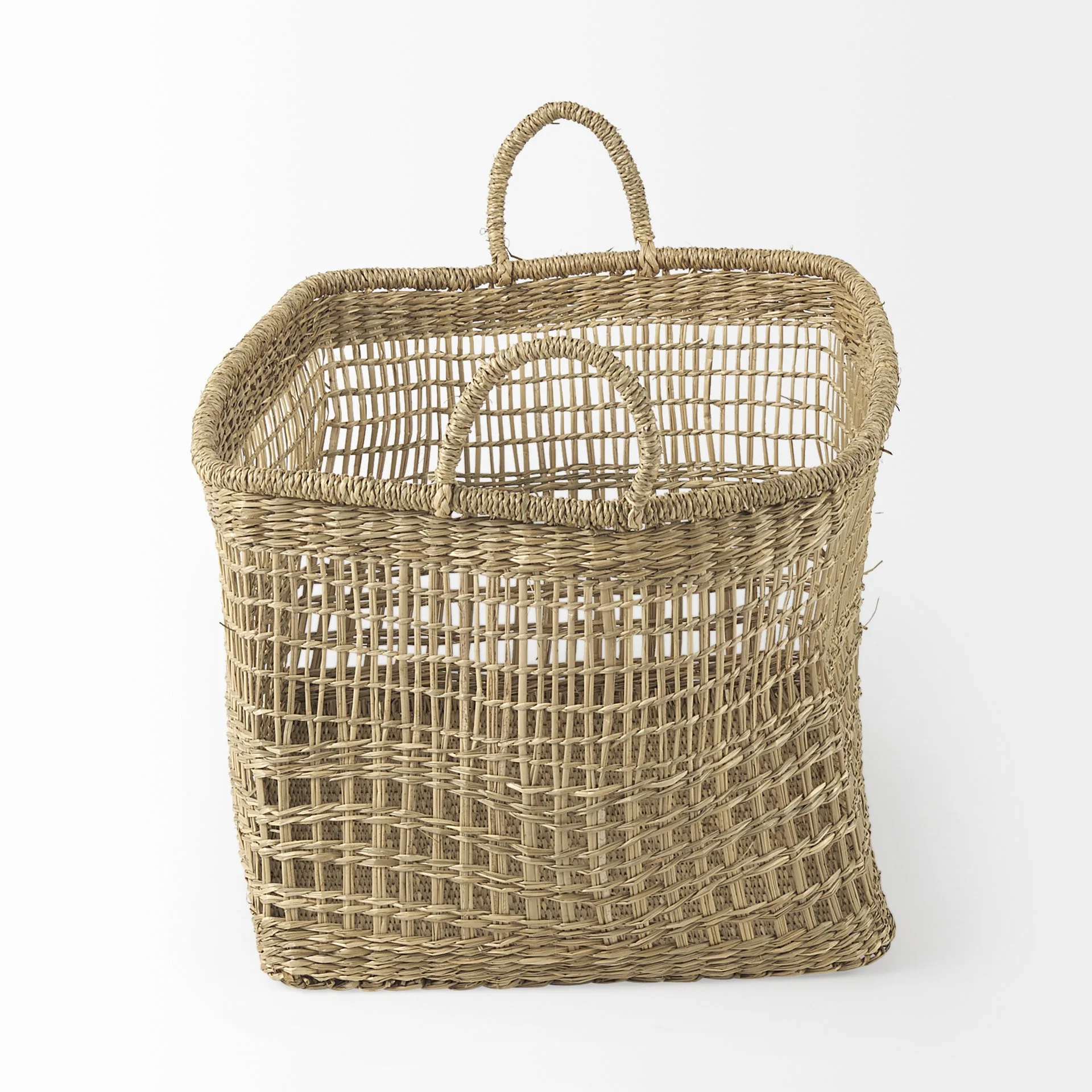 Set of Two Brown Wicker Storage Baskets By Homeroots - Image 4