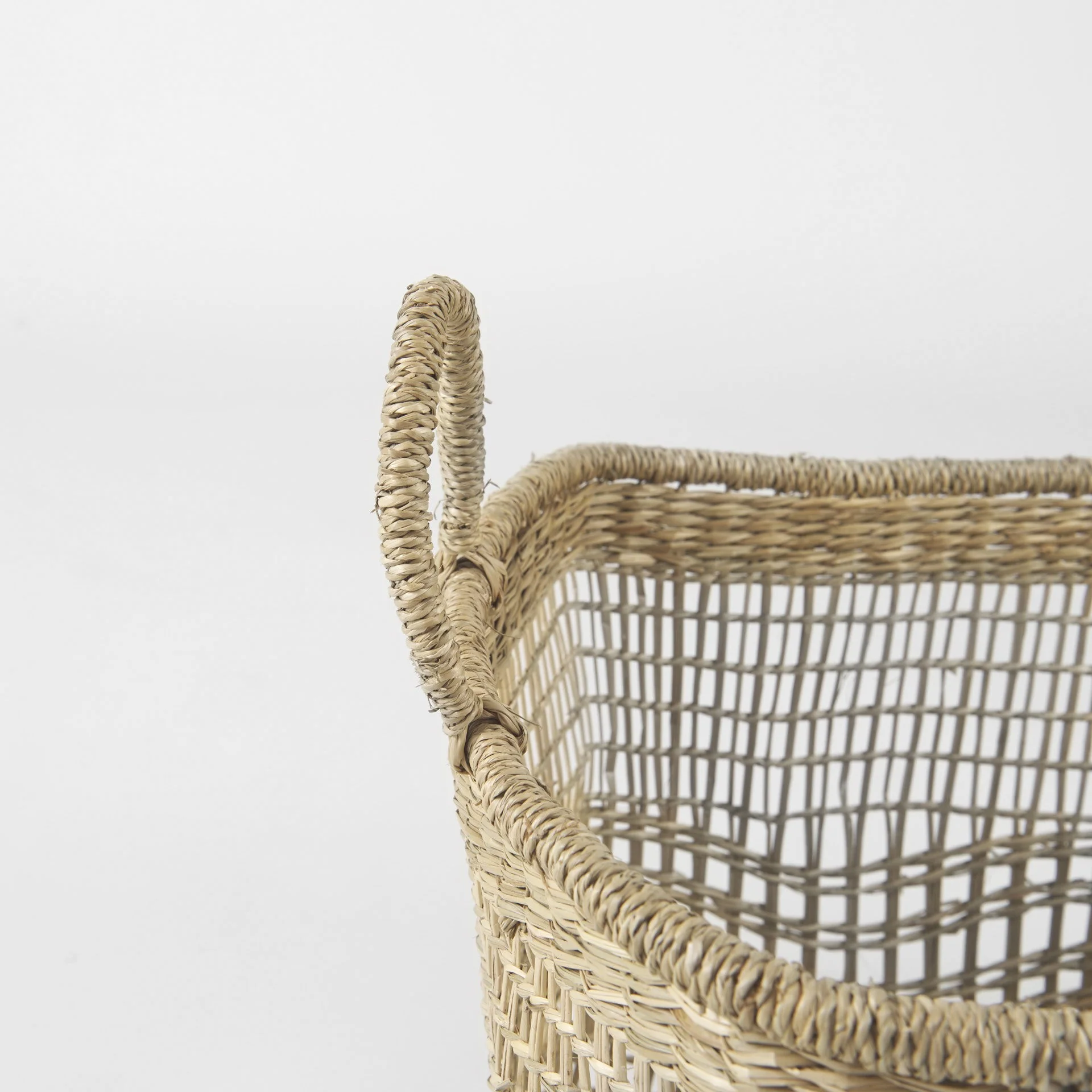 Set of Two Brown Wicker Storage Baskets By Homeroots - Image 6