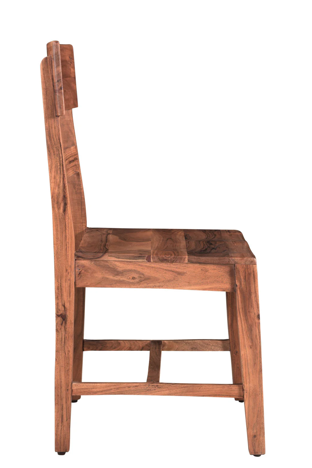 Set of Two Brown Wood Ladder Back Dining Side Chairs By Homeroots - Image 4