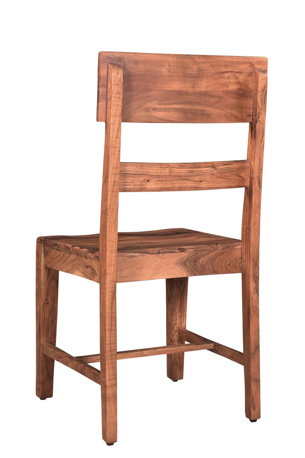 Set of Two Brown Wood Ladder Back Dining Side Chairs By Homeroots - Image 5