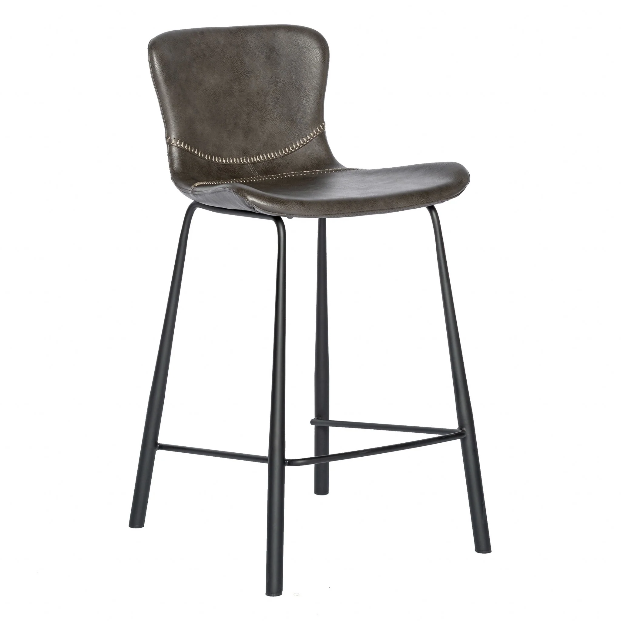 Set of Two Charcoal Counter Stools By Homeroots - Image 2