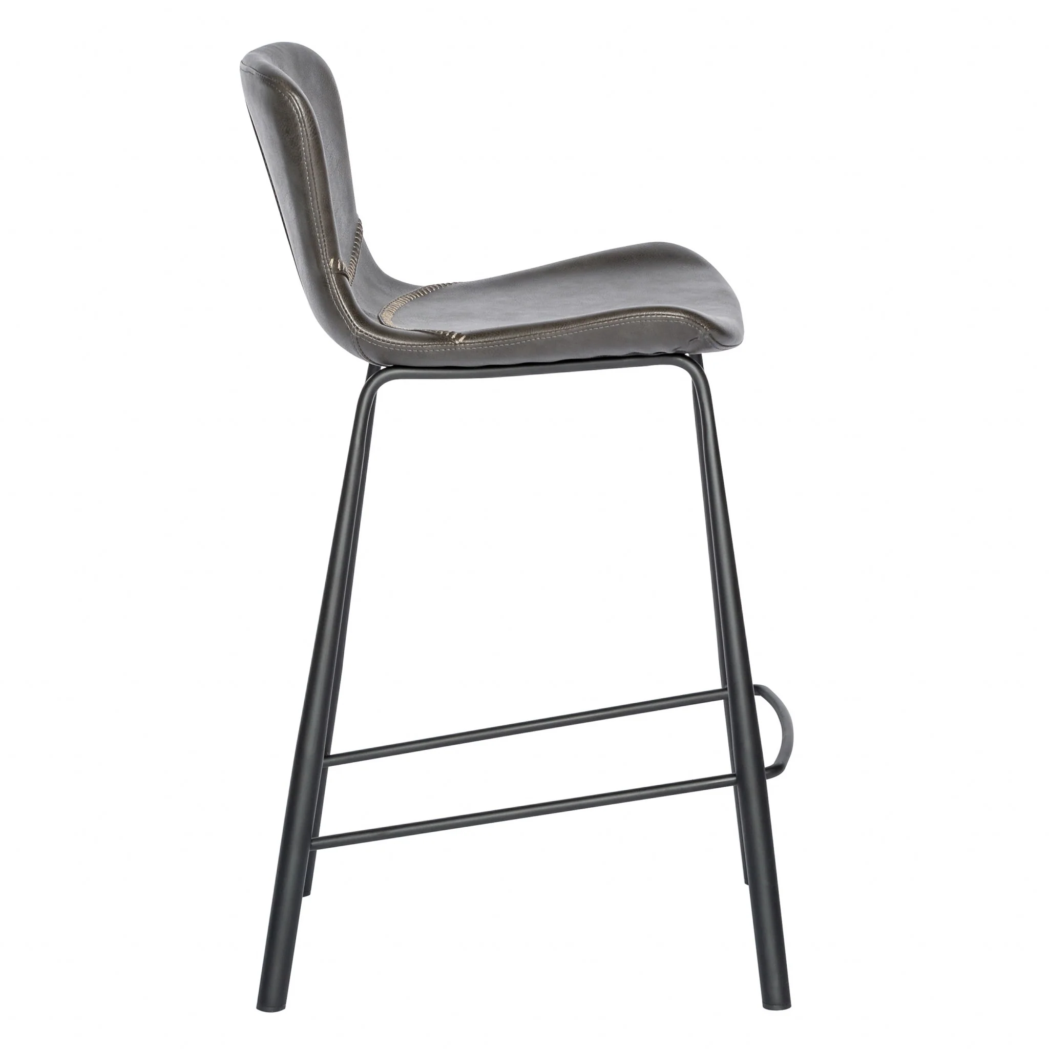 Set of Two Charcoal Counter Stools By Homeroots - Image 3