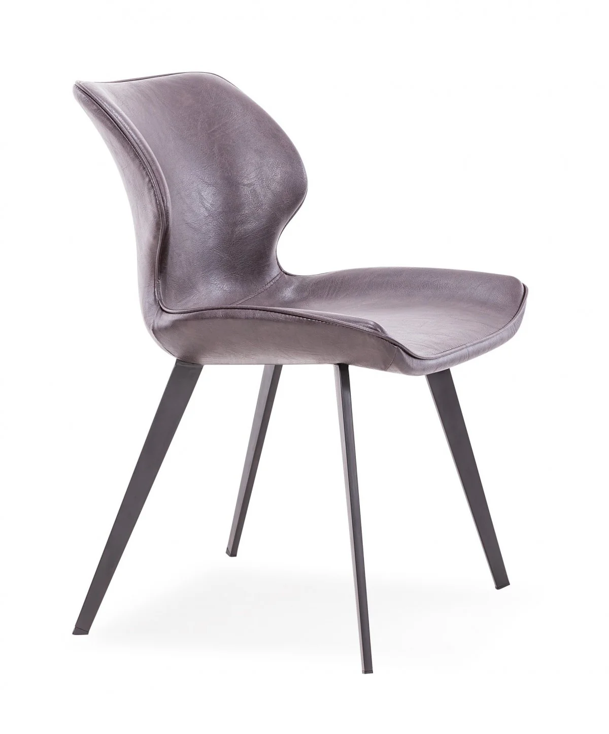 Set of Two Dark Brown And Black Upholstered Faux Leather Dining Side Chairs By Homeroots - Image 3