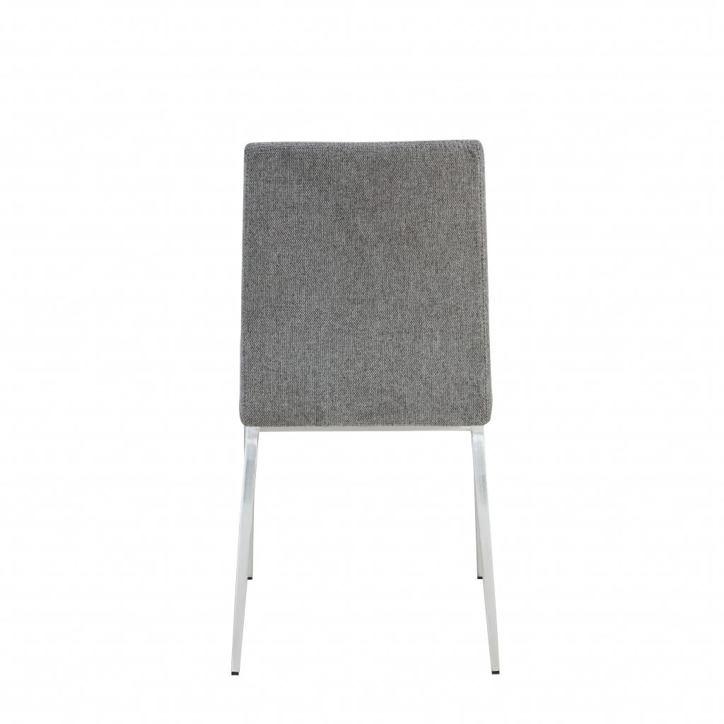 Set of Two Dark Brown and Gray Stainless Steel Chairs By Homeroots - Image 13