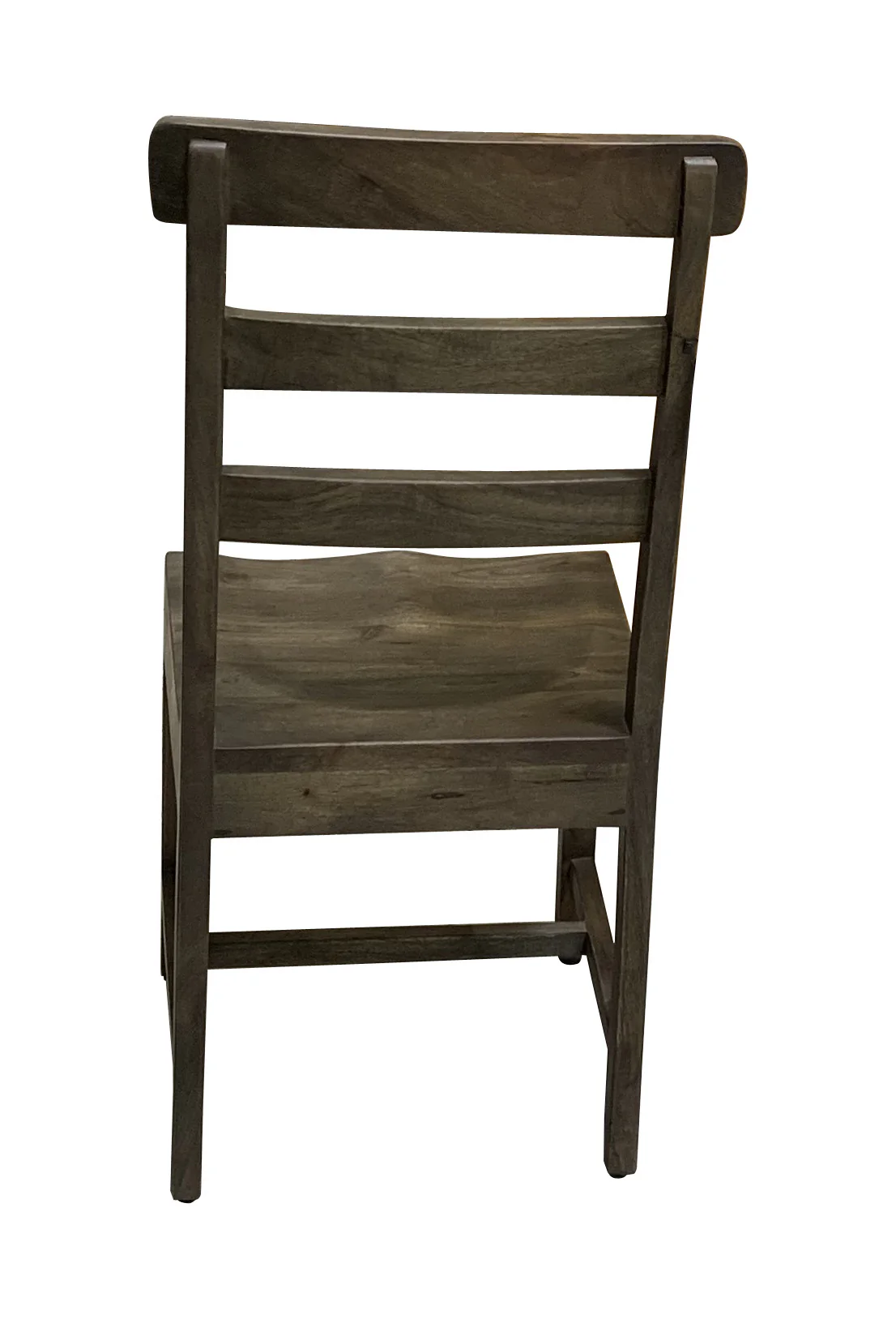 Set of Two Dark Brown Wood Ladder Back Dining Side Chairs By Homeroots - Image 8
