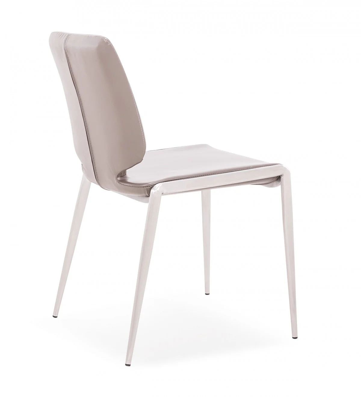 Set of Two Dark Gray And Silver Upholstered Faux Leather Dining Side Chairs By Homeroots - Image 6