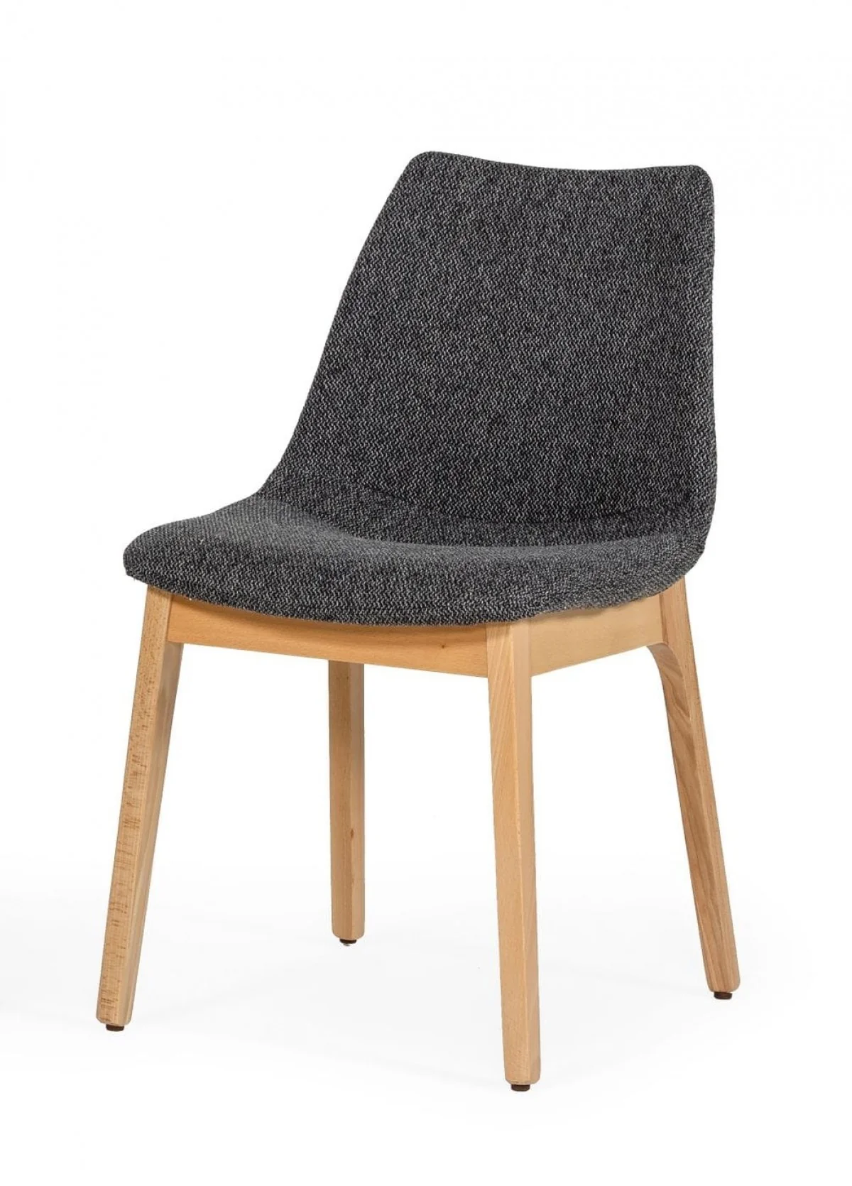 Set of Two Dark Gray Fabric Dining Chairs By Homeroots - Image 6