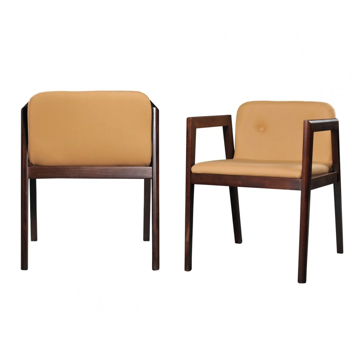Set of Two Dark Gray Faux Leather Dining Chairs By Homeroots - Image 6