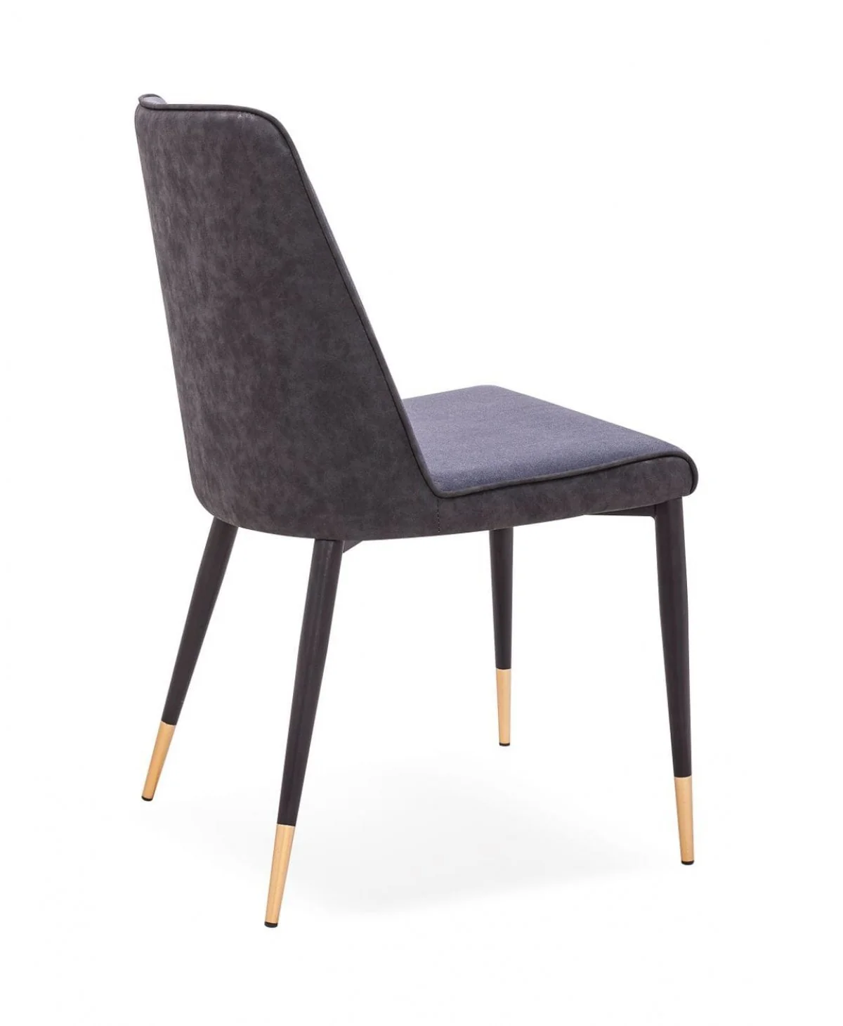 Set of Two Dark Gray Modern Dining Chairs By Homeroots - Image 3