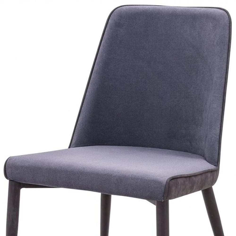 Set of Two Dark Gray Modern Dining Chairs By Homeroots - Image 5