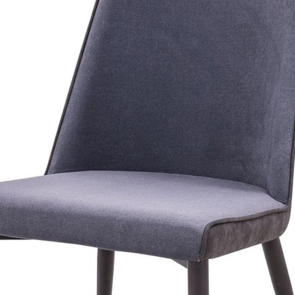 Set of Two Dark Gray Modern Dining Chairs By Homeroots - Image 6