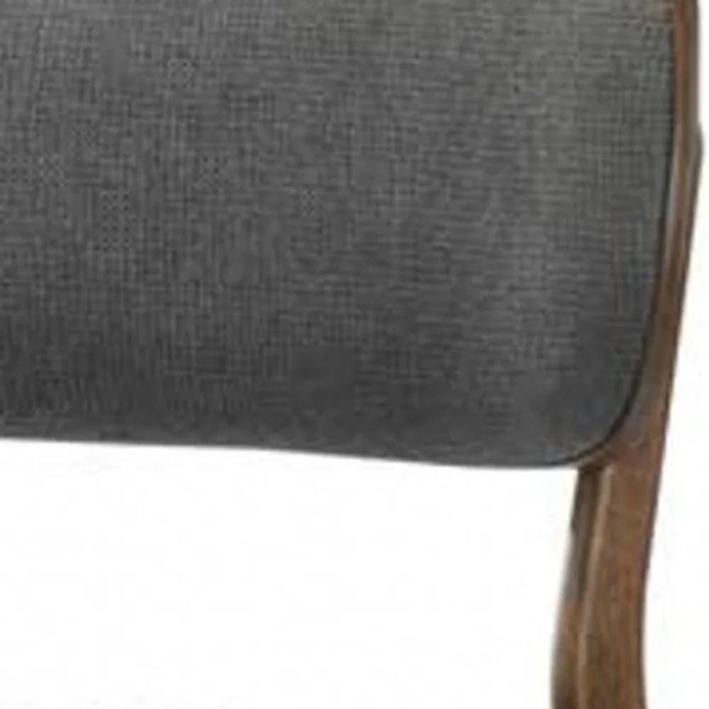 Set of Two Dark Gray Walnut Modern Dining Chairs By Homeroots - Image 4