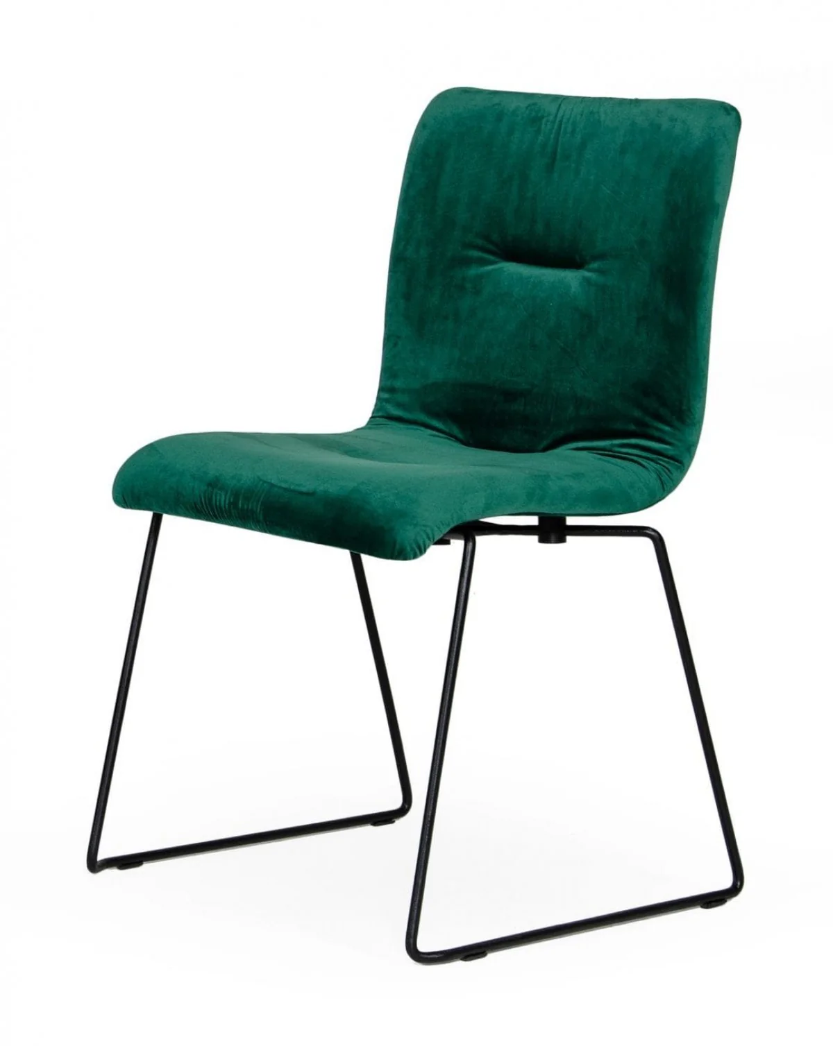 Set of Two Emerald Green Velvet Dining Chairs By Homeroots - Image 2