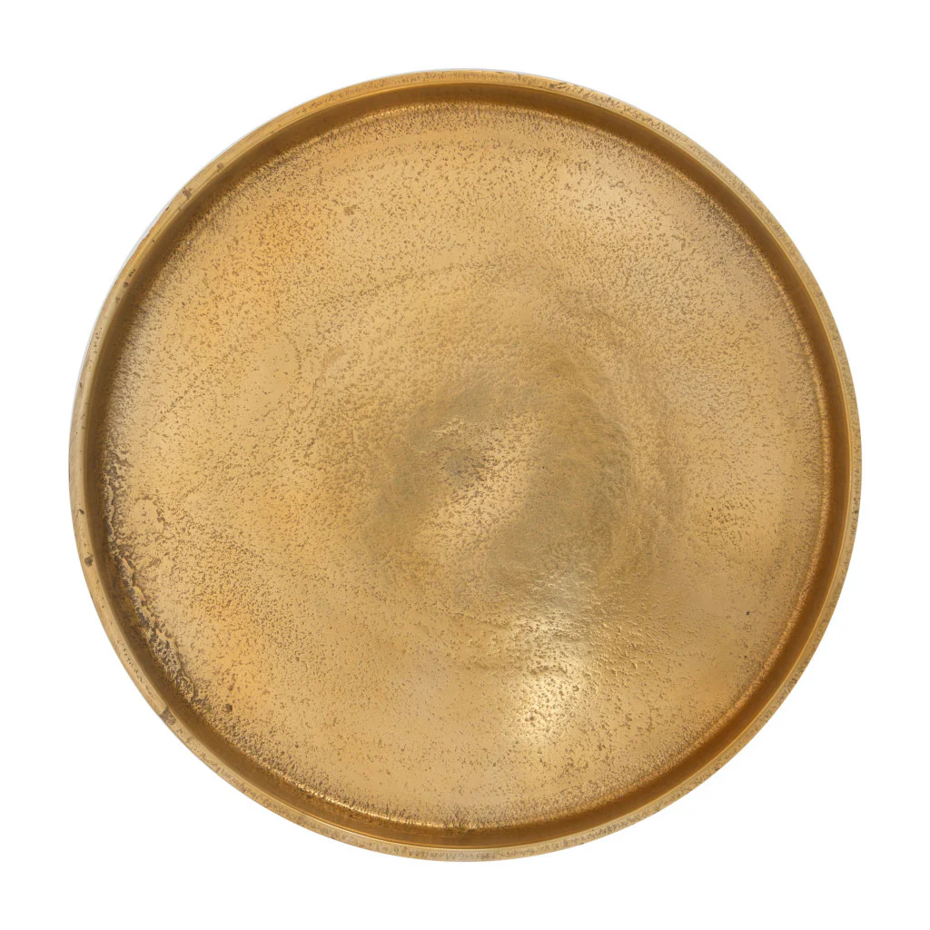 Set Of Two Gold Nested Tables By Homeroots - Image 2