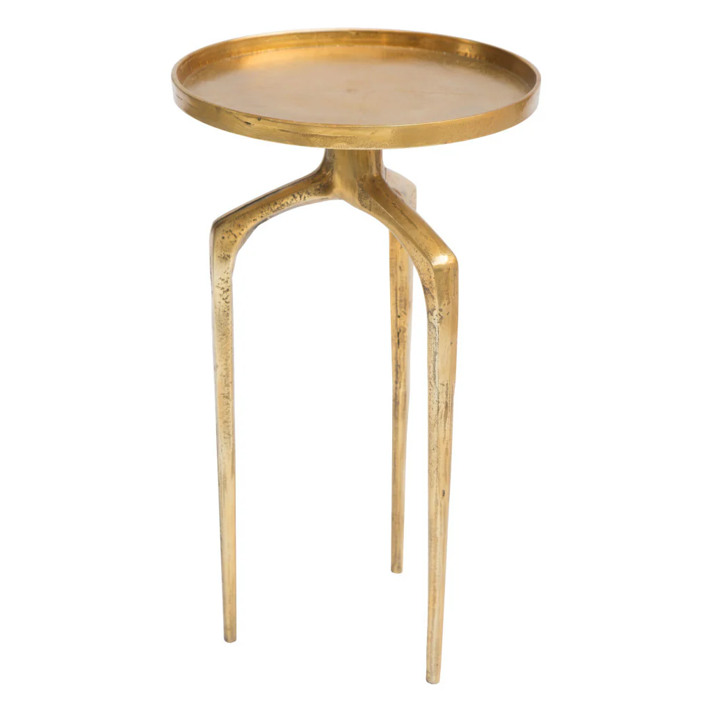 Set Of Two Gold Nested Tables By Homeroots - Image 3
