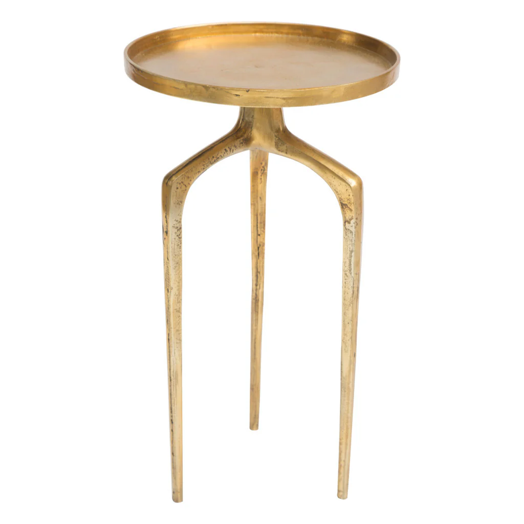 Set Of Two Gold Nested Tables By Homeroots - Image 4