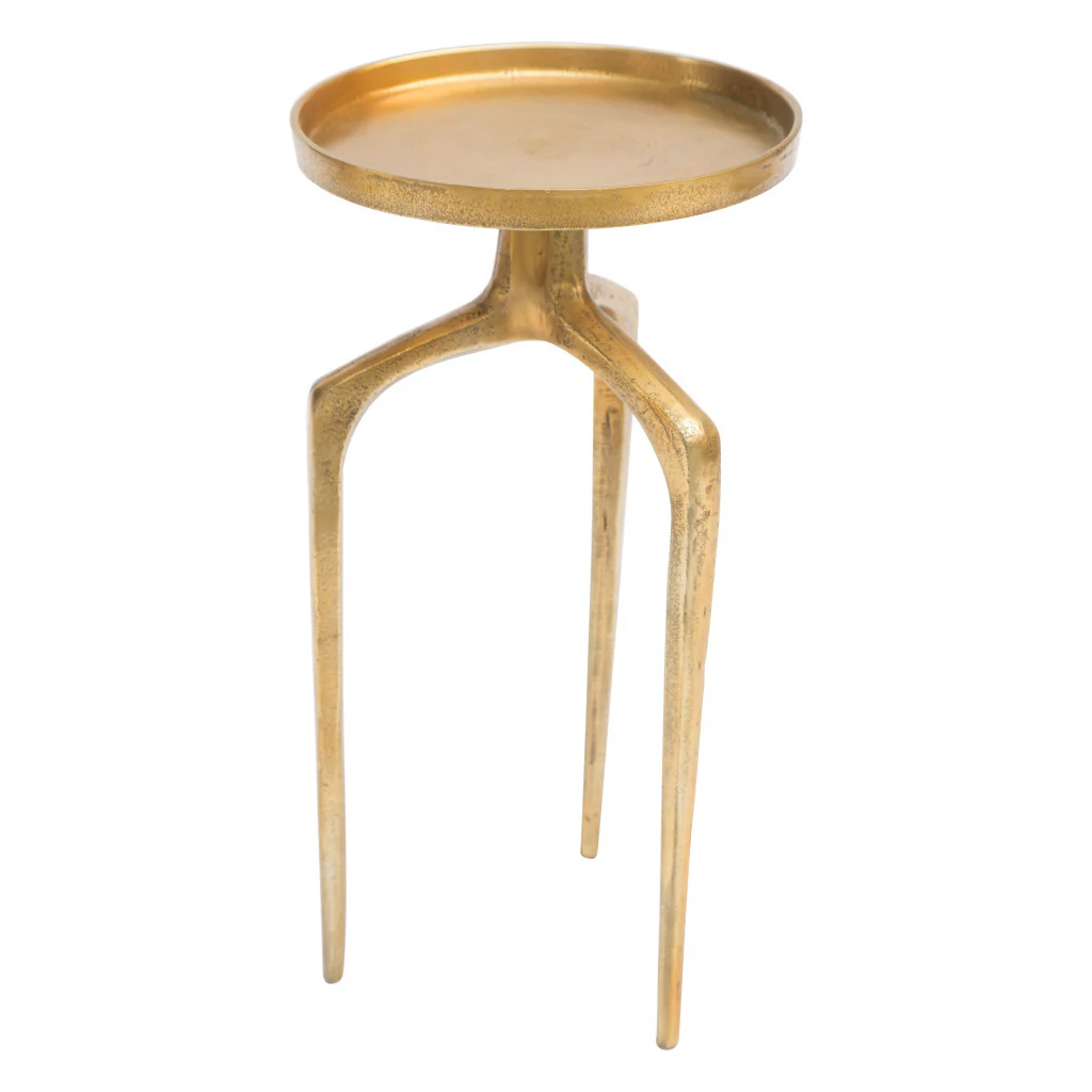 Set Of Two Gold Nested Tables By Homeroots - Image 6