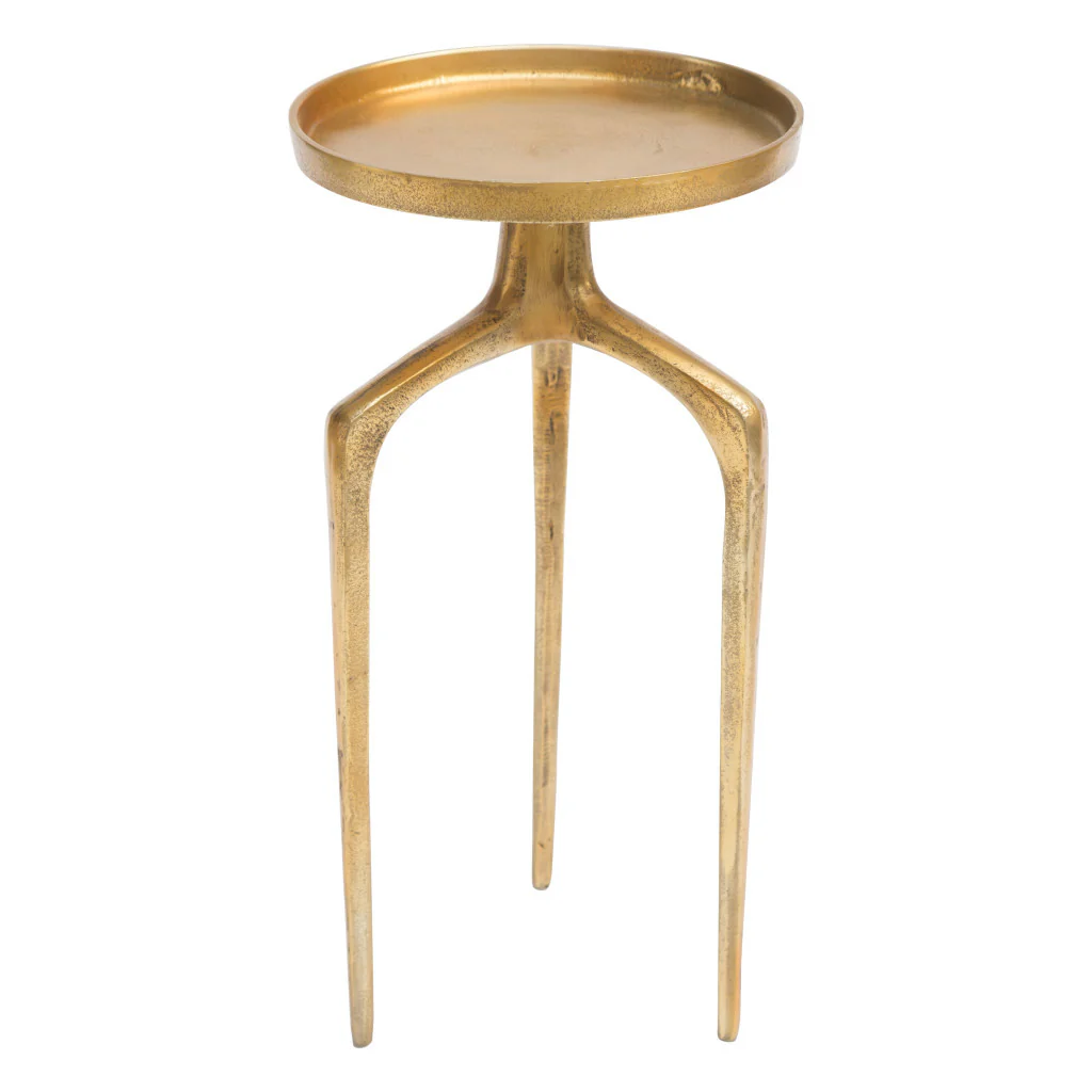 Set Of Two Gold Nested Tables By Homeroots - Image 7