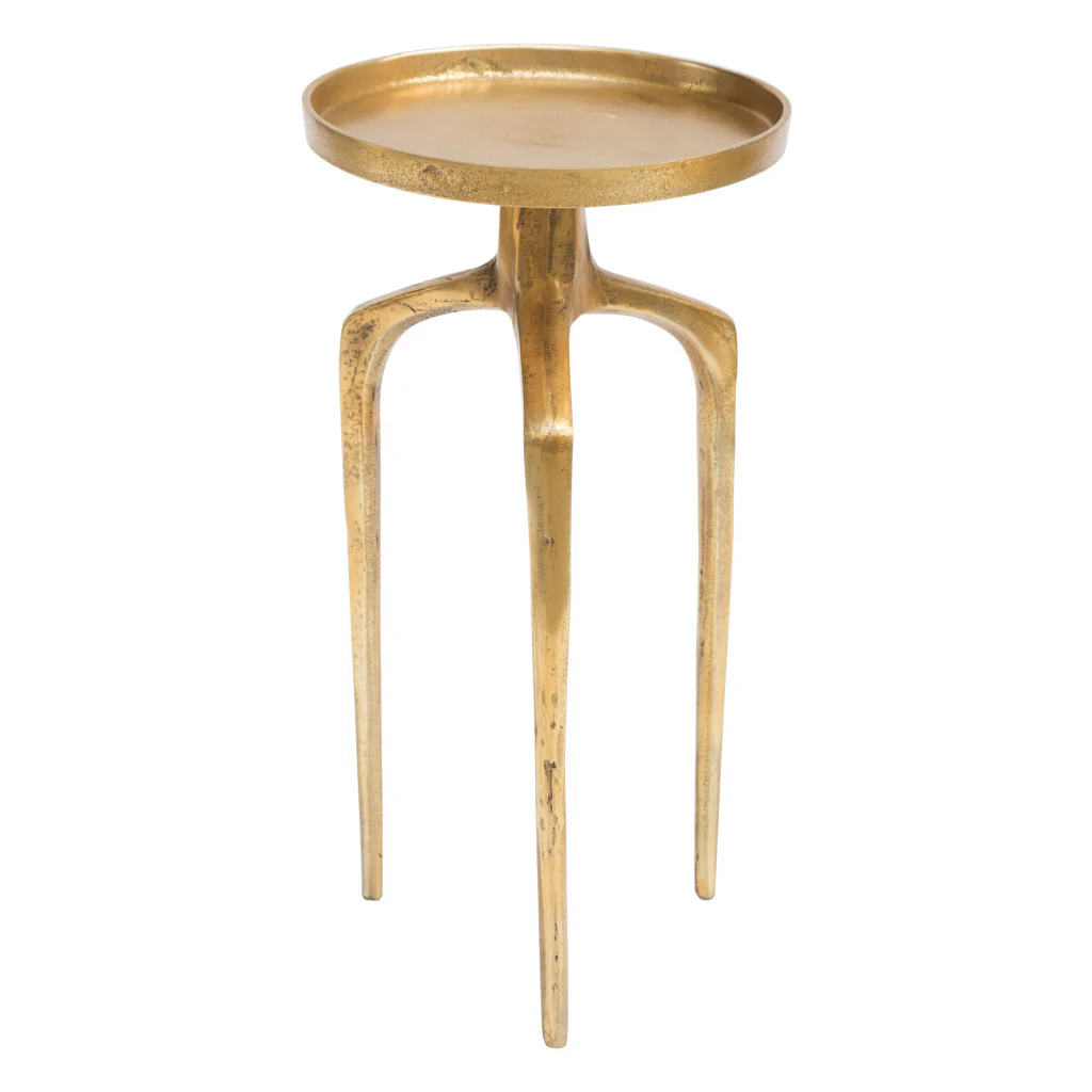 Set Of Two Gold Nested Tables By Homeroots - Image 8