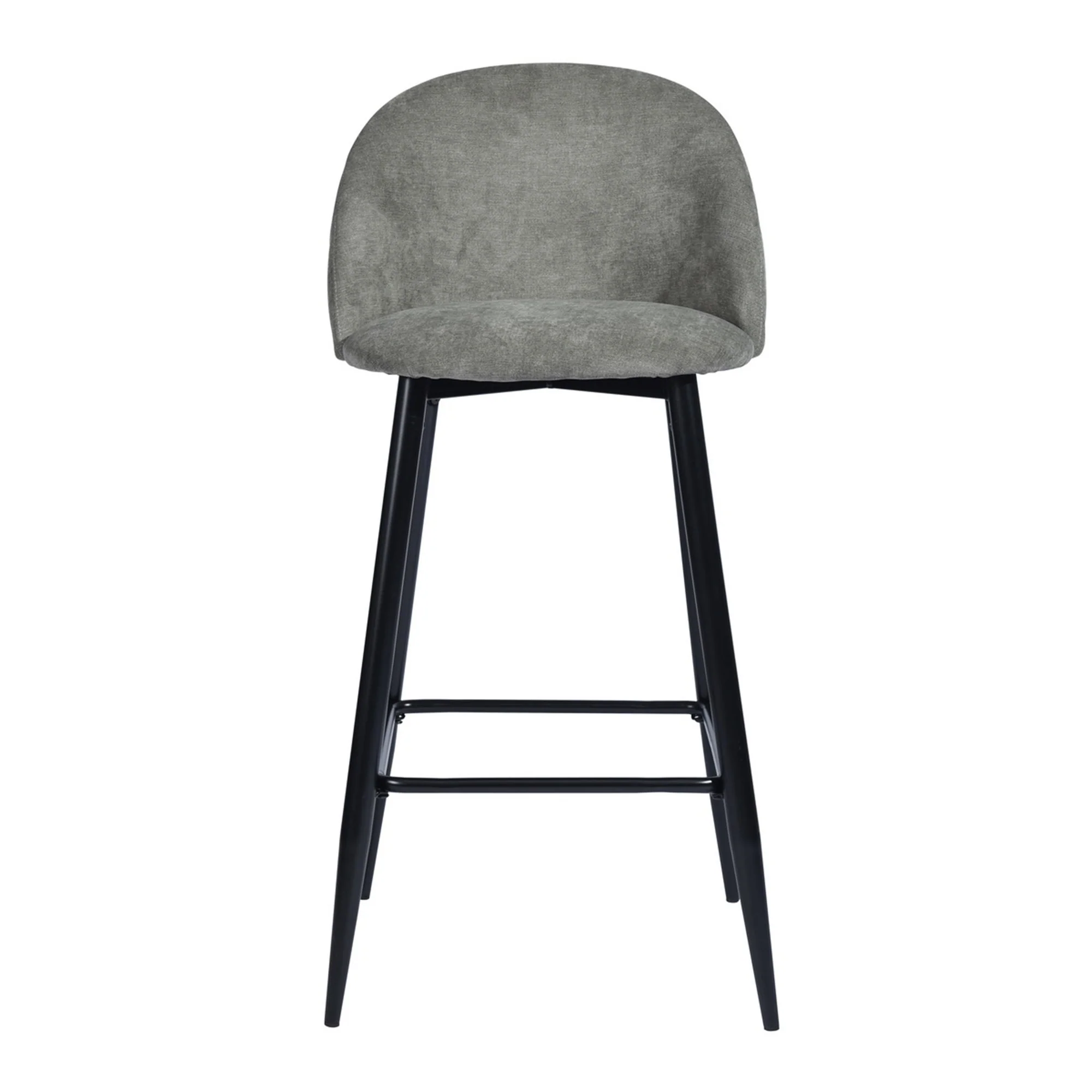 Set of Two Gray And Black Steel Low Back Counter Height Bar Chairs By Homeroots - Image 7