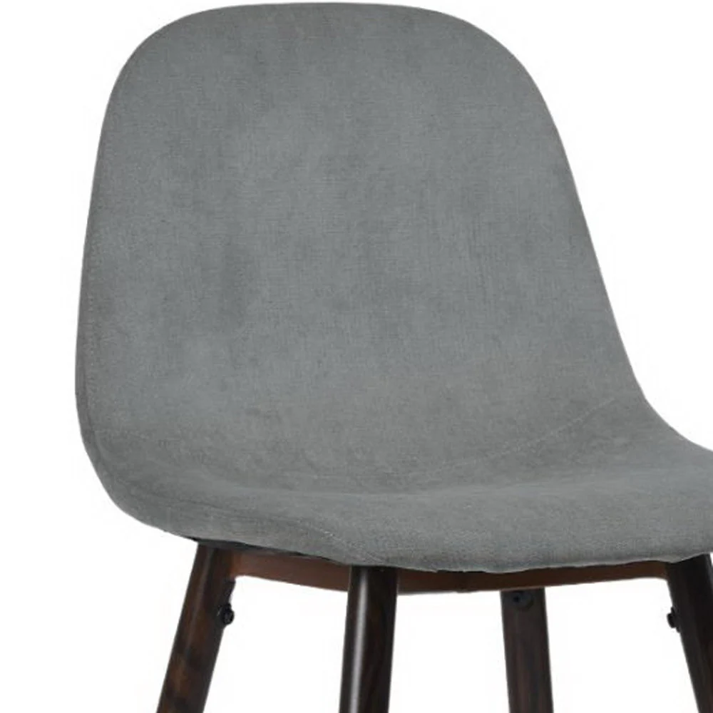 Set of Two Gray And Gold Steel Counter Height Bar Chairs By Homeroots - Image 3