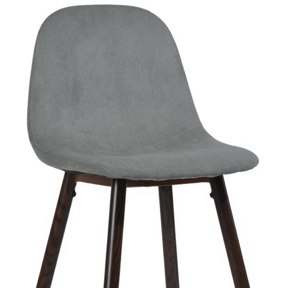 Set of Two Gray And Gold Steel Counter Height Bar Chairs By Homeroots - Image 4
