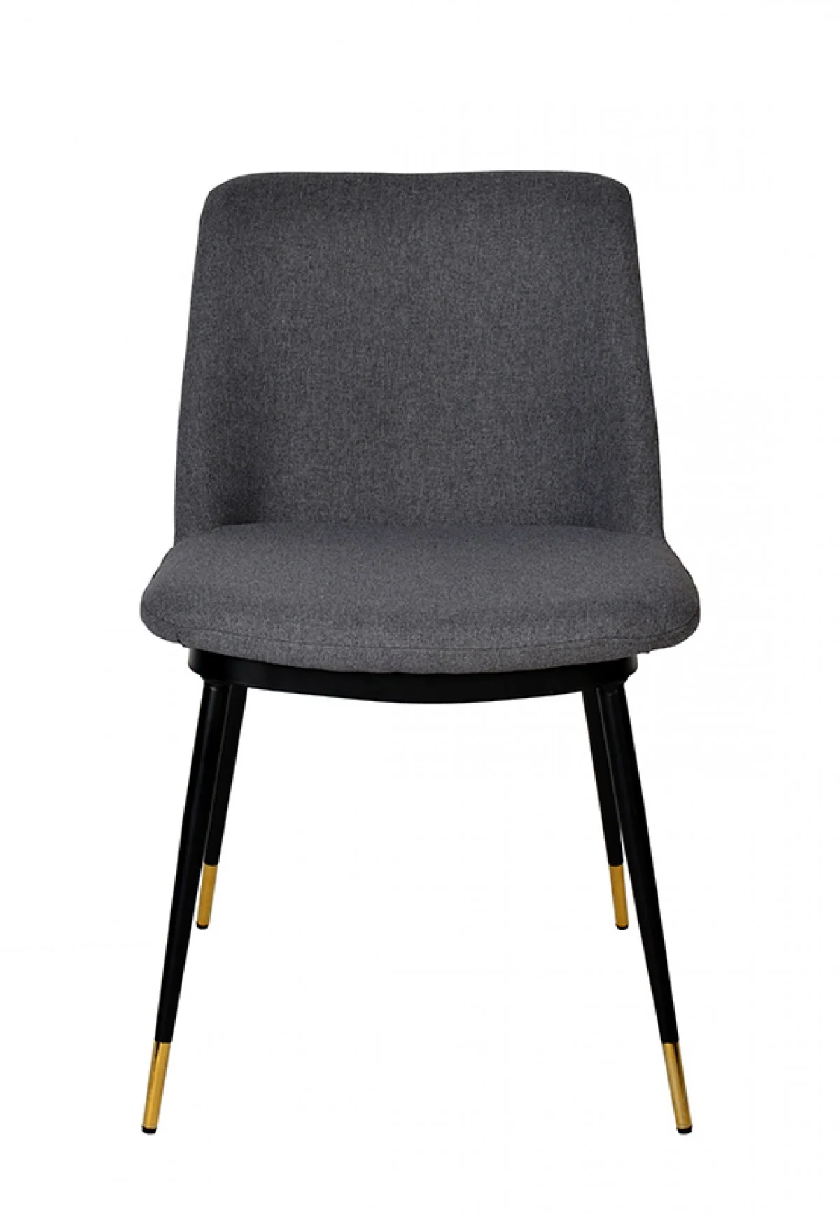 Set of Two Gray Black Dining Chairs By Homeroots - Image 3
