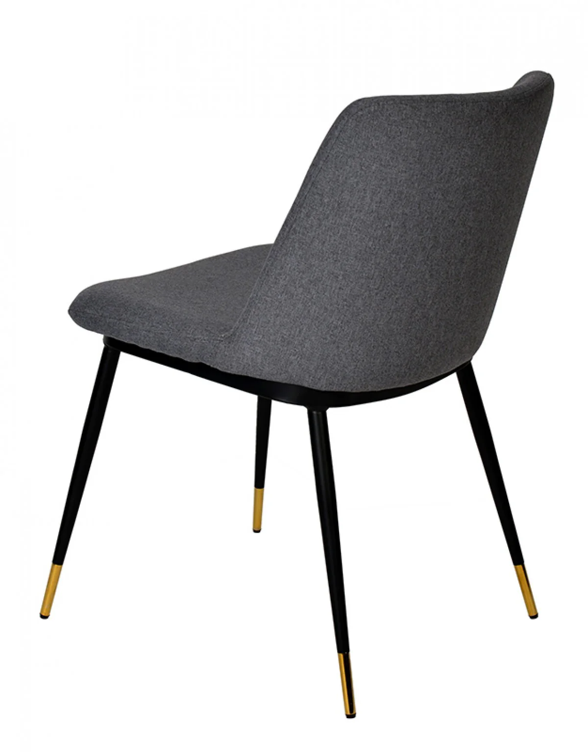 Set of Two Gray Black Dining Chairs By Homeroots - Image 5