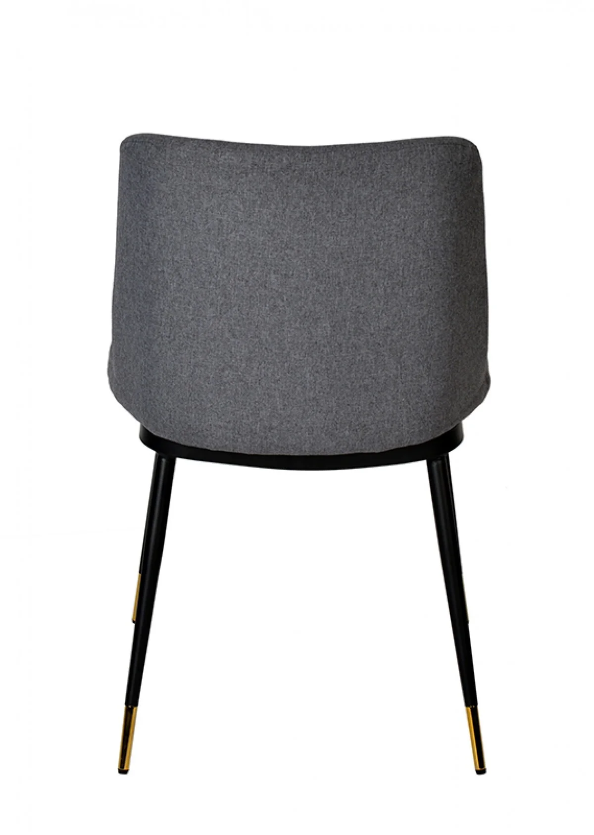 Set of Two Gray Black Dining Chairs By Homeroots - Image 6