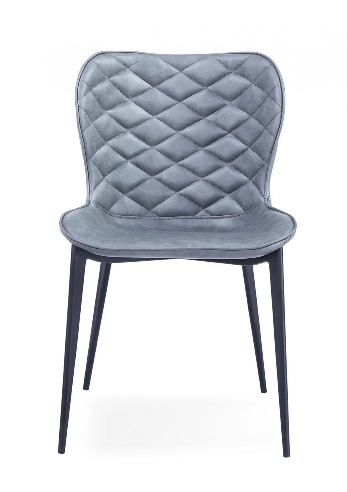 Set of Two Gray Black Modern Dining Chairs By Homeroots - Image 3