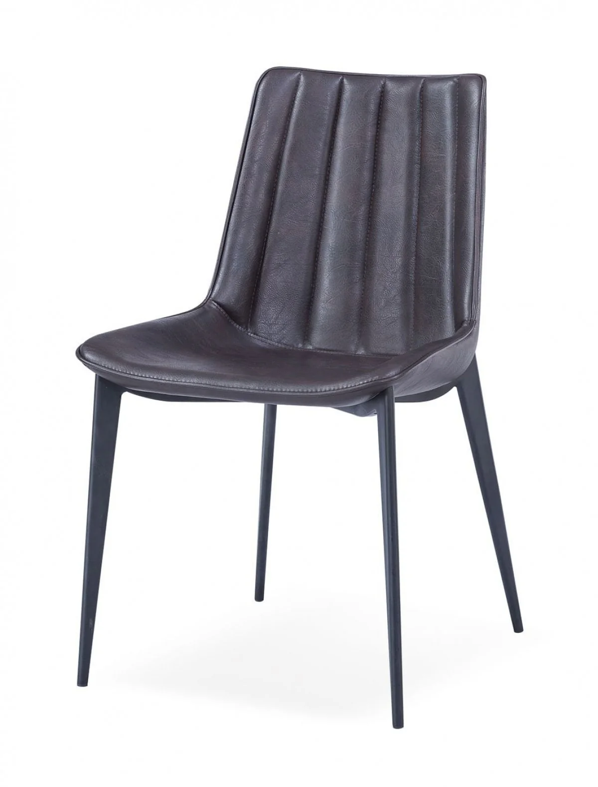 Set of Two Gray Black Modern Dining Chairs By Homeroots - Image 6