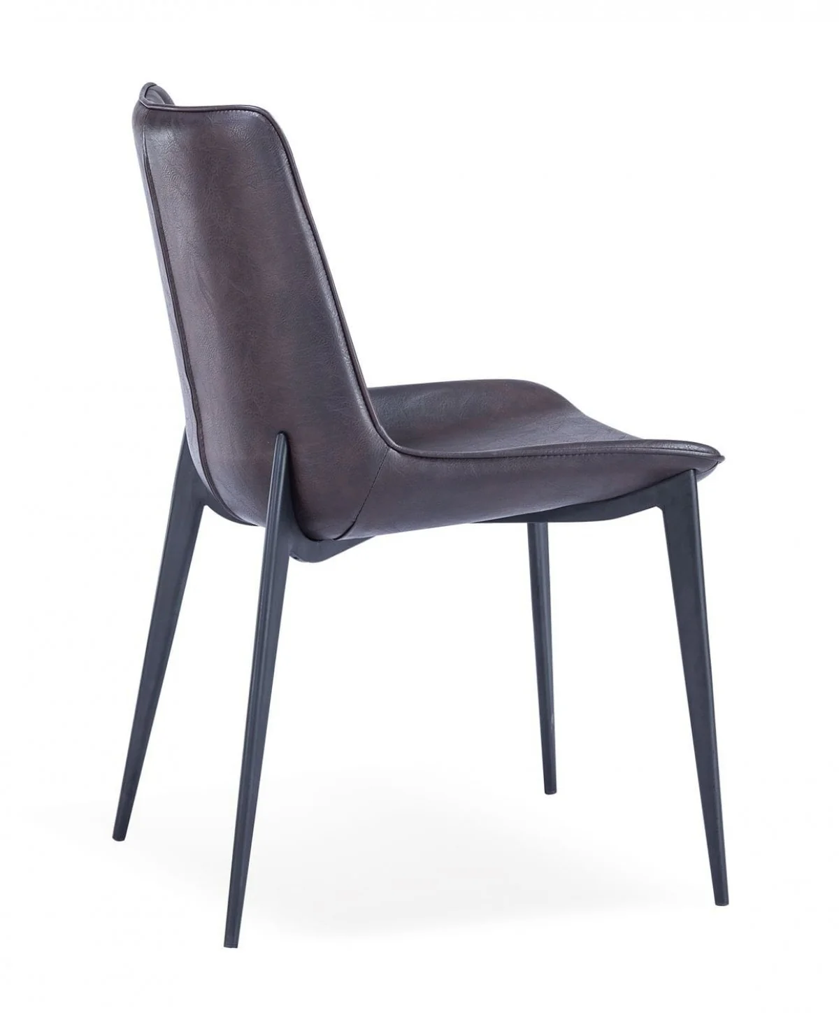 Set of Two Gray Black Modern Dining Chairs By Homeroots - Image 8