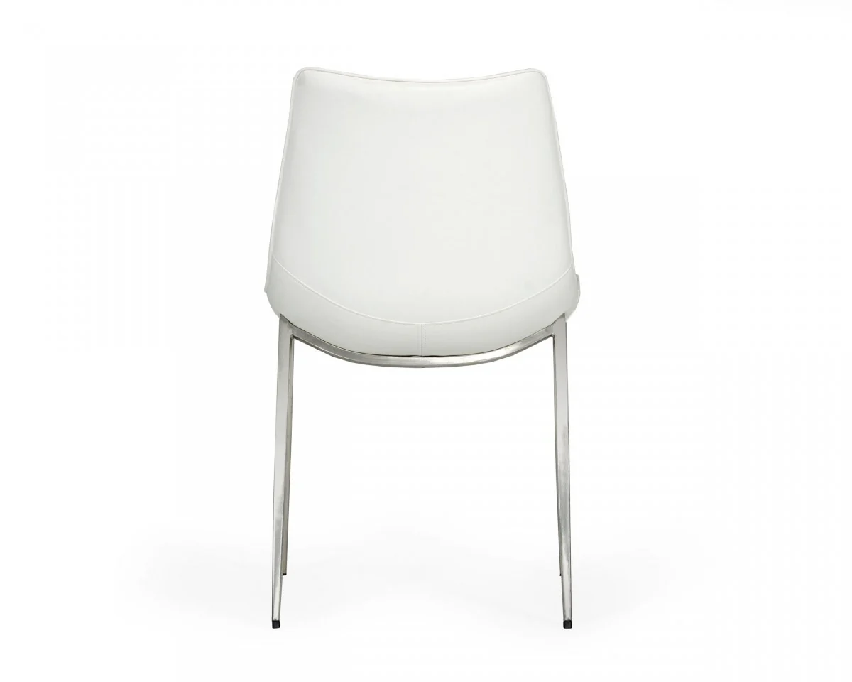 Set of Two Gray Faux Leather Modern Dining Chairs By Homeroots - Image 9
