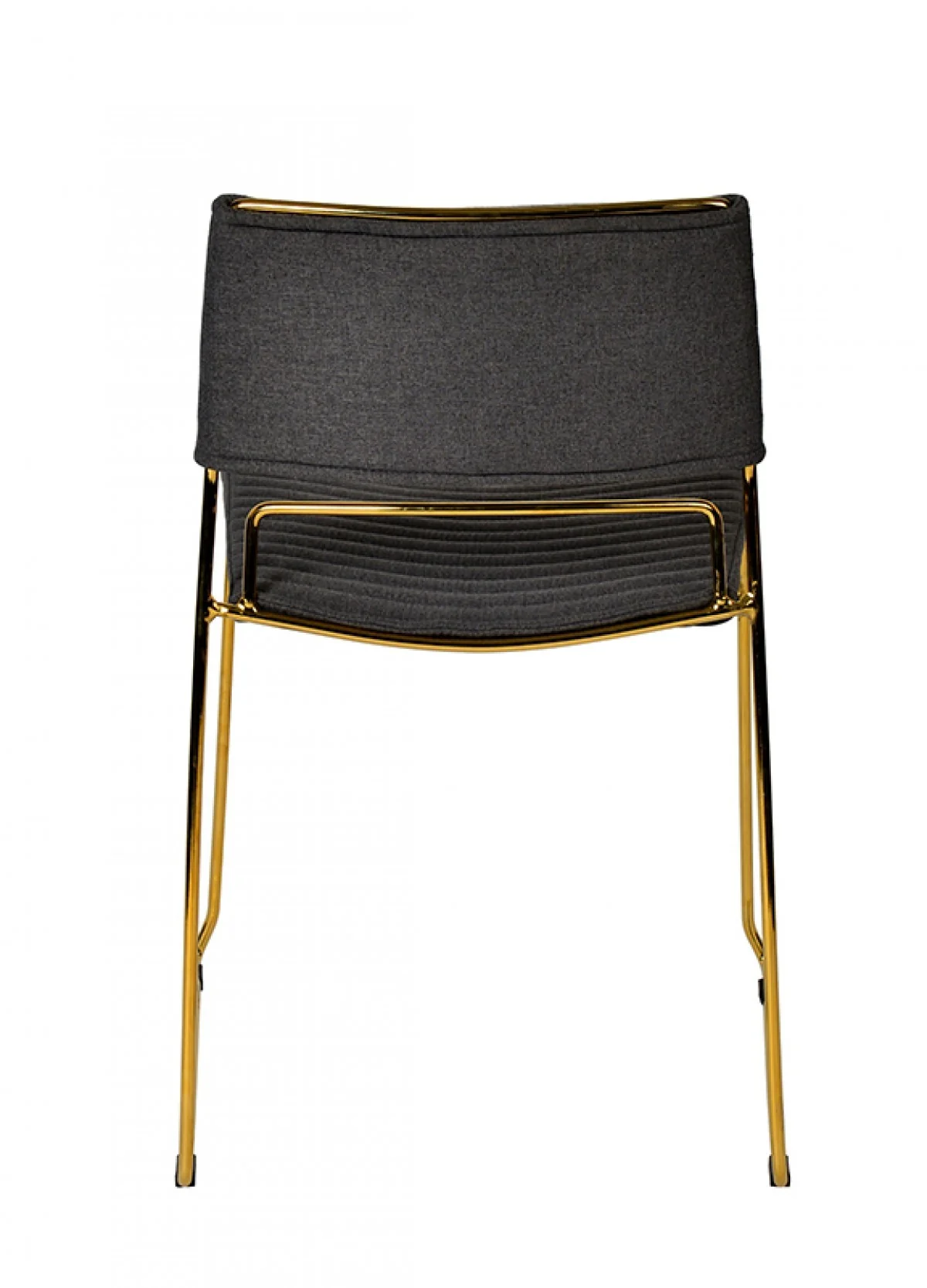 Set of Two Gray Gold Fabric Dining Chairs By Homeroots - Image 7
