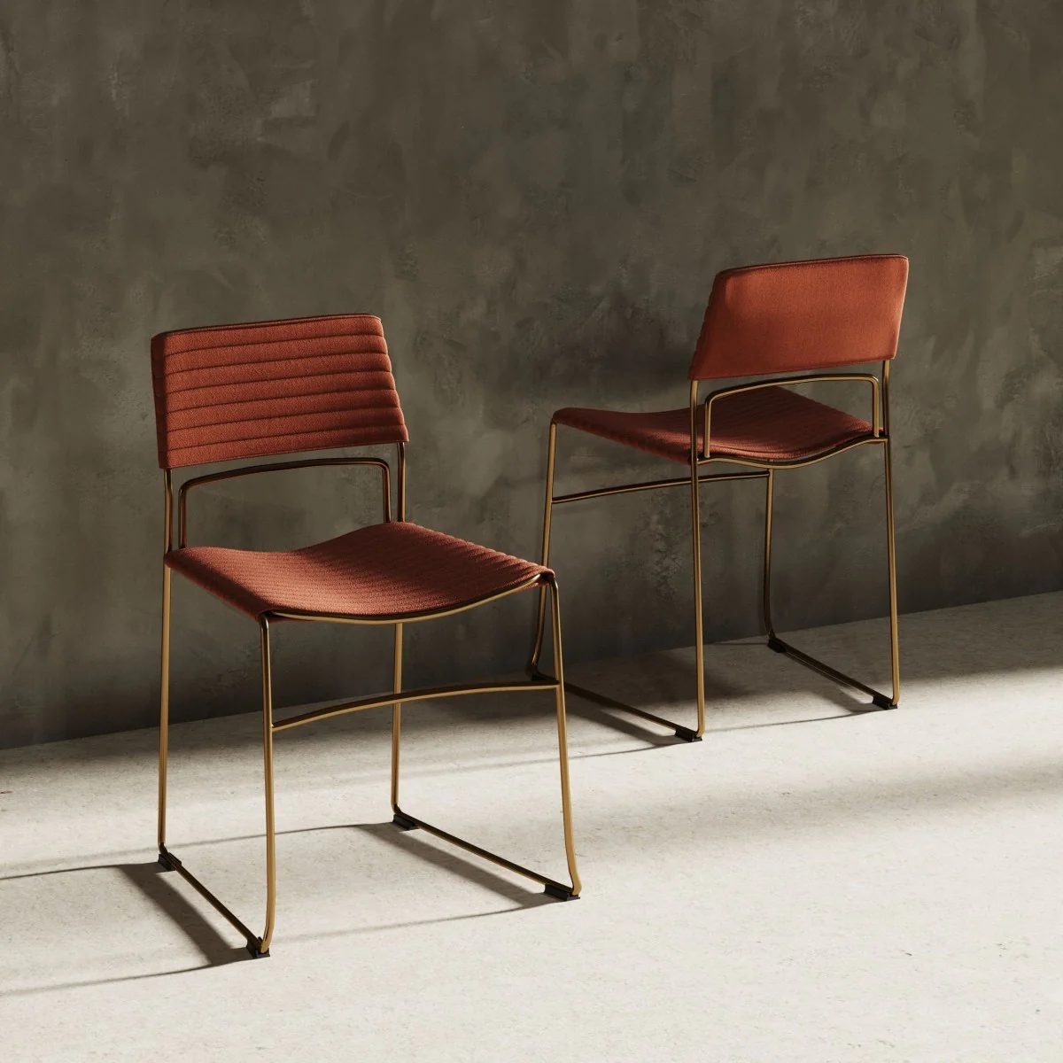 Set of Two Gray Gold Fabric Dining Chairs By Homeroots - Image 9