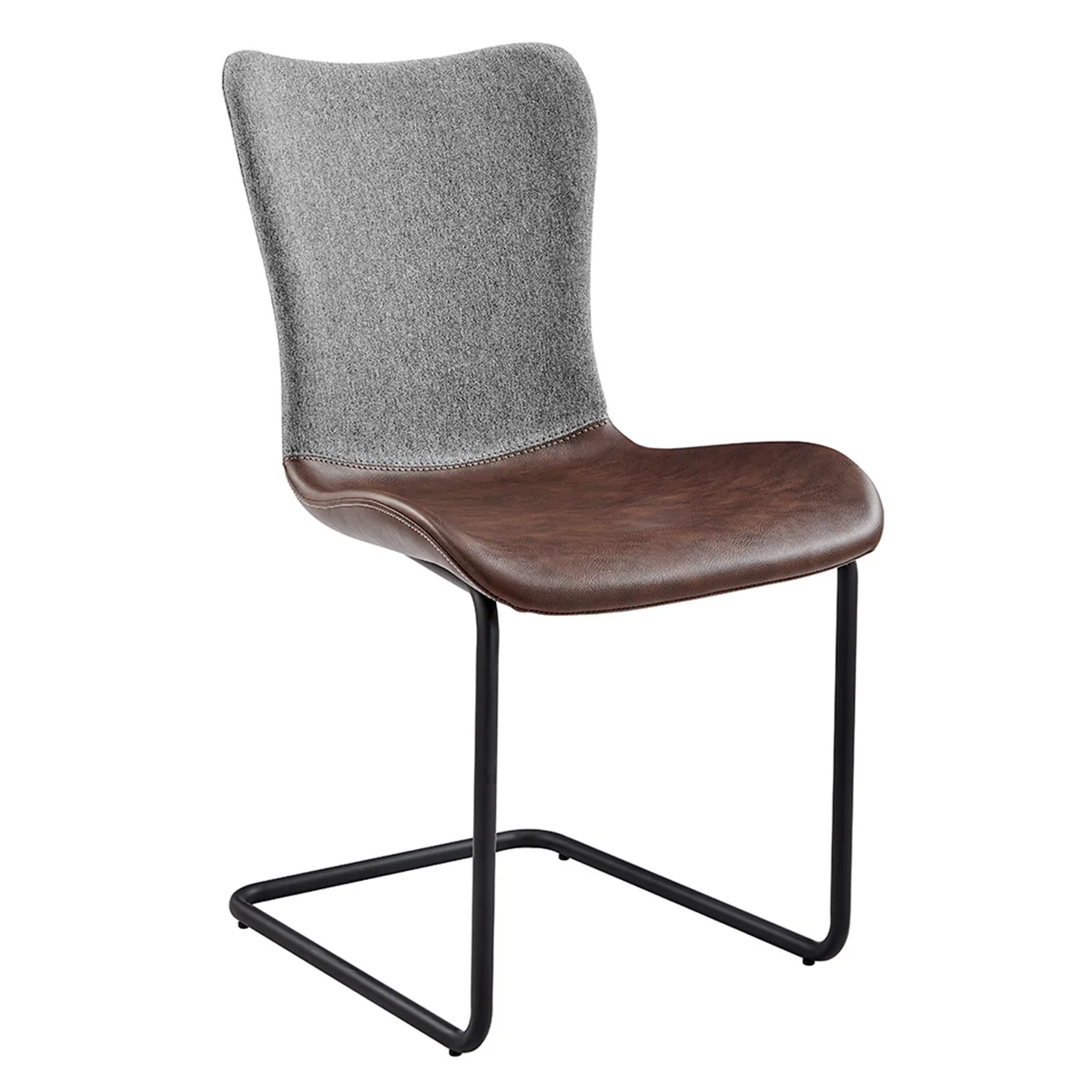 Set Of Two Gray Metro Mix Cantilever Dining Chairs By Homeroots - Image 10