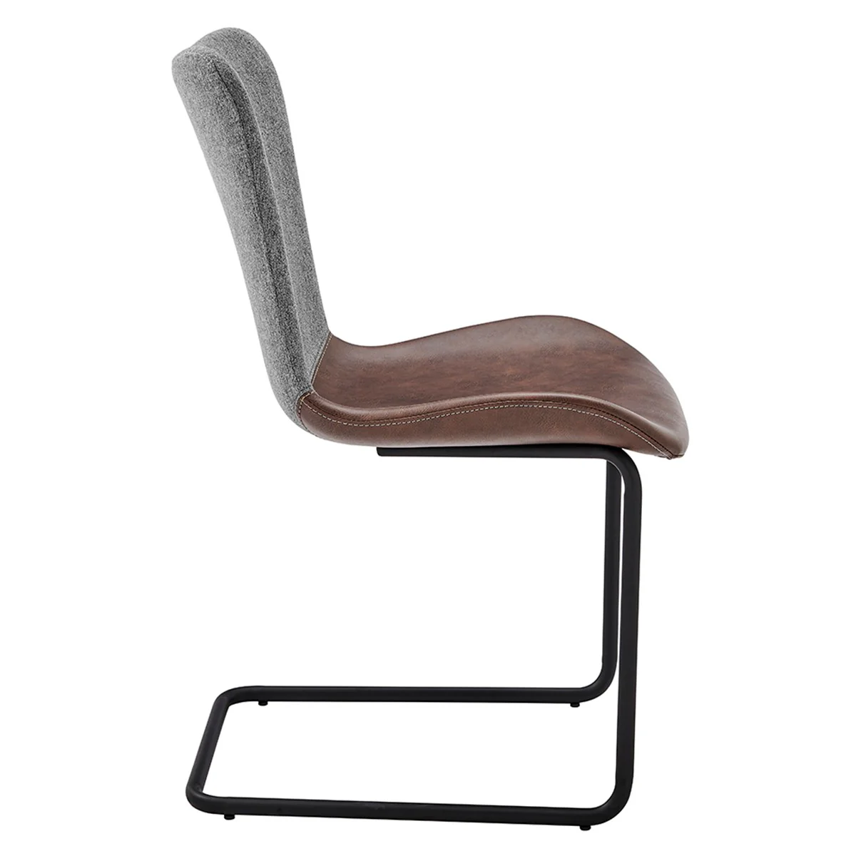 Set Of Two Gray Metro Mix Cantilever Dining Chairs By Homeroots - Image 11