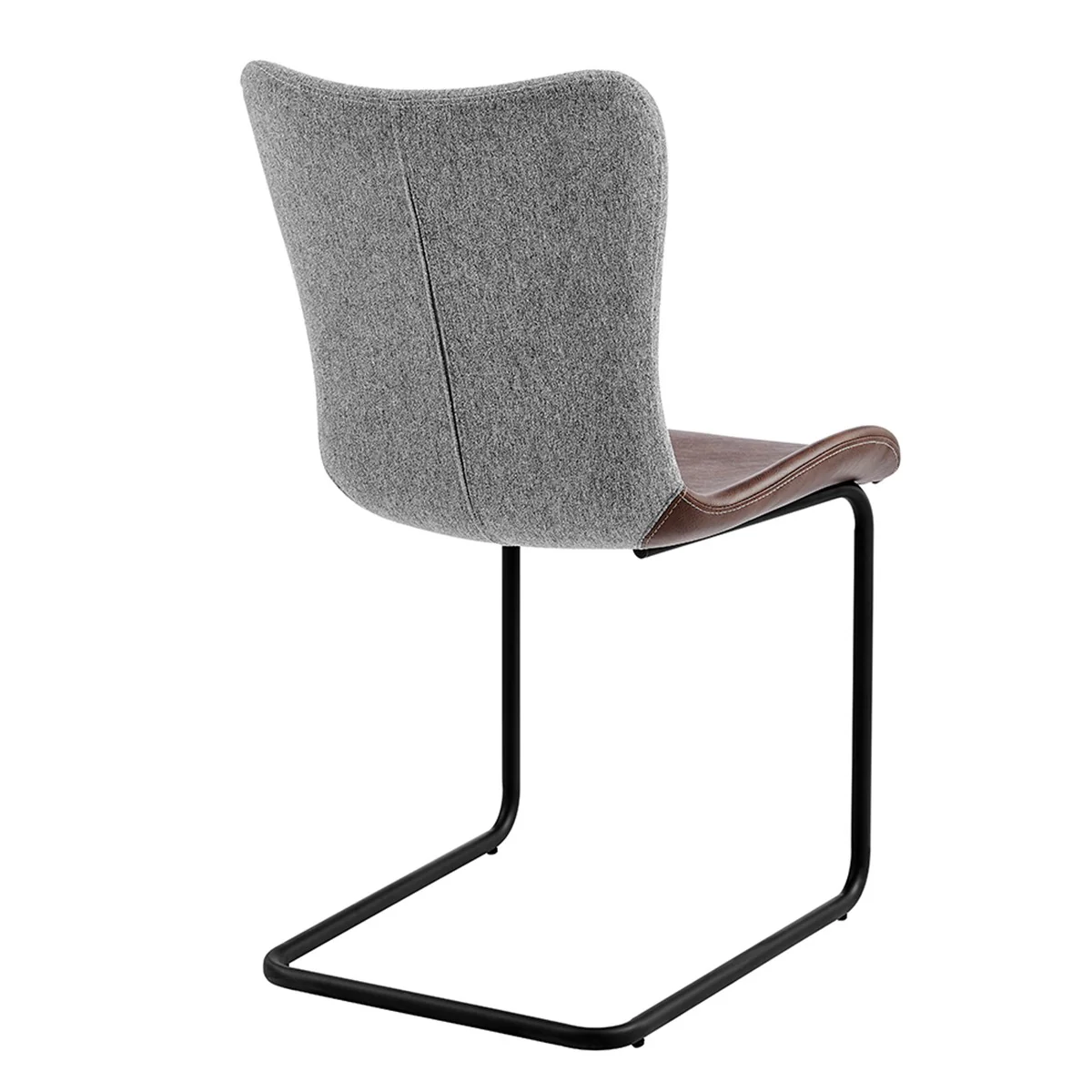 Set Of Two Gray Metro Mix Cantilever Dining Chairs By Homeroots - Image 12
