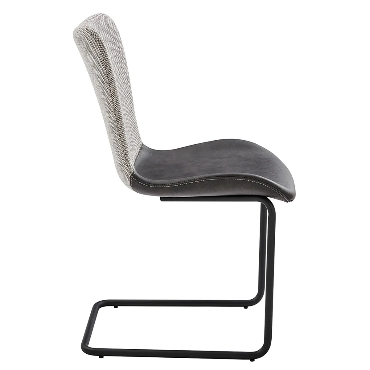 Set Of Two Gray Metro Mix Cantilever Dining Chairs By Homeroots - Image 3
