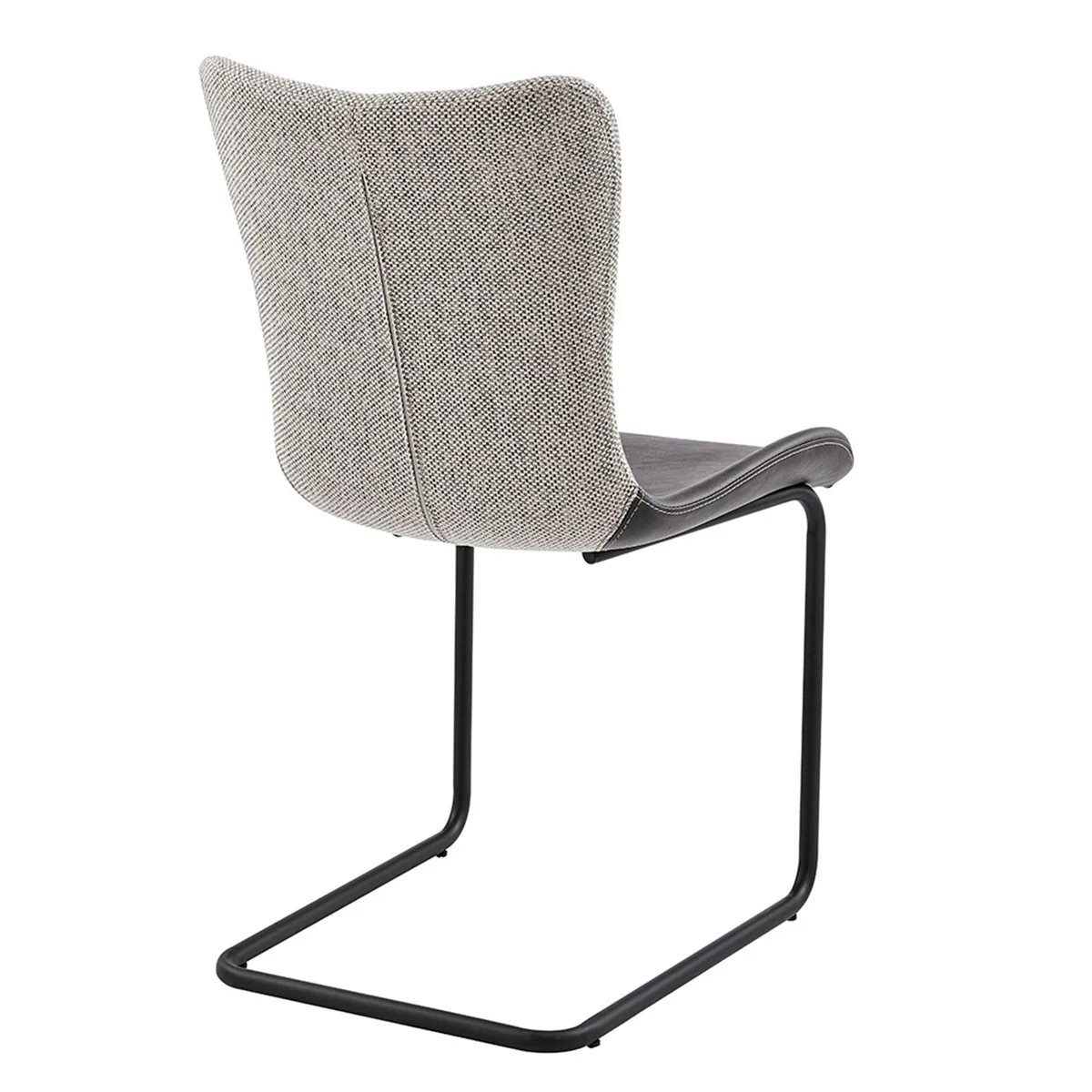 Set Of Two Gray Metro Mix Cantilever Dining Chairs By Homeroots - Image 4