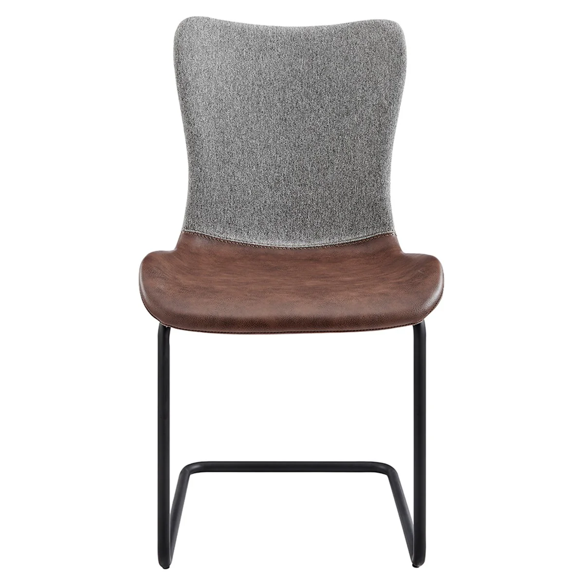Set Of Two Gray Metro Mix Cantilever Dining Chairs By Homeroots - Image 9