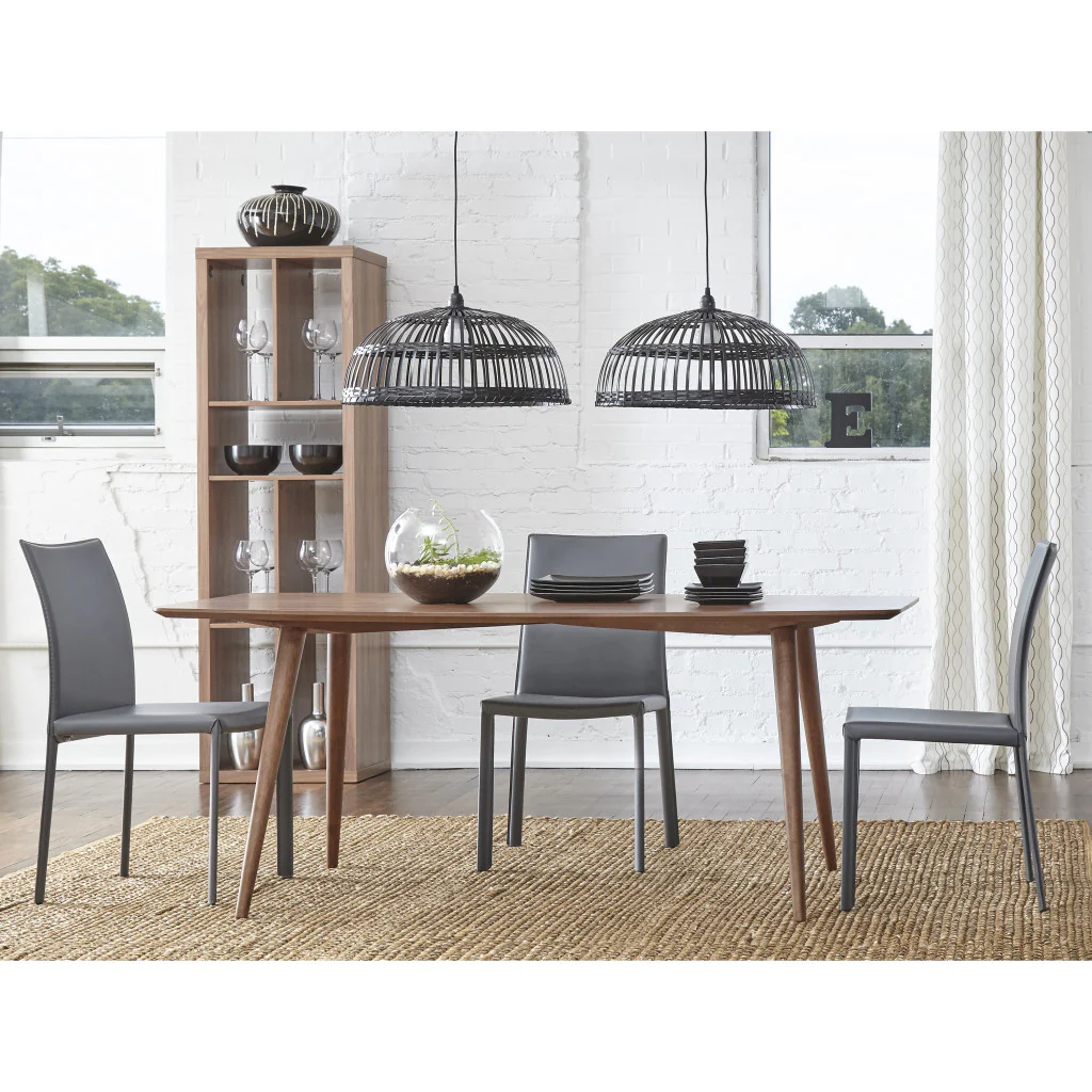 Set of Two Gray Upholstered Leather Dining Side Chairs By Homeroots - Image 8