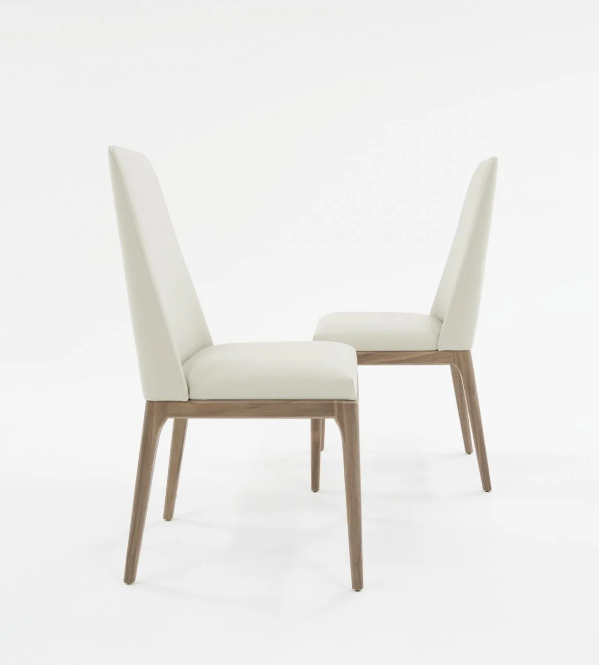 Set of Two Gray Walnut Dining Chairs By Homeroots - Image 2