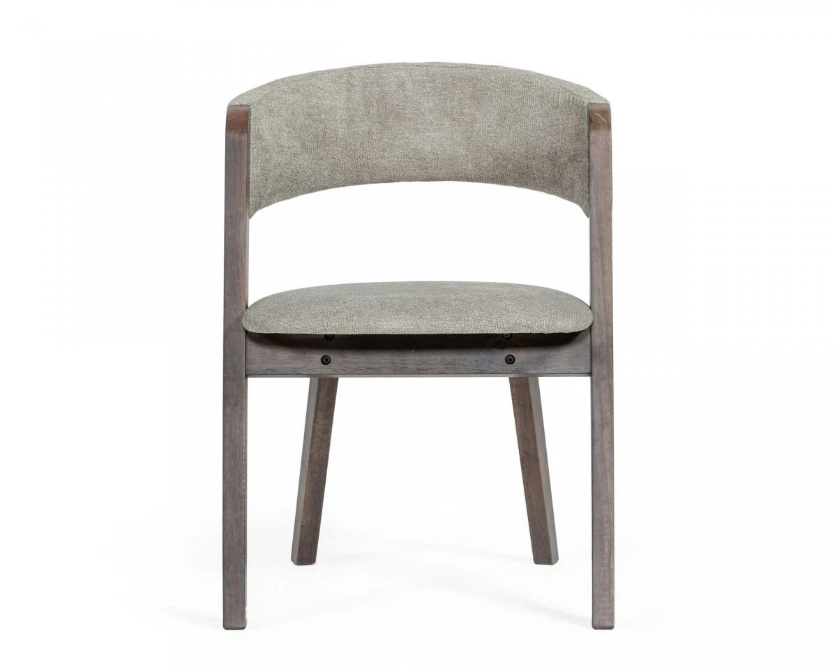 Set of Two Gray Wenge Dining Chairs By Homeroots - Image 2