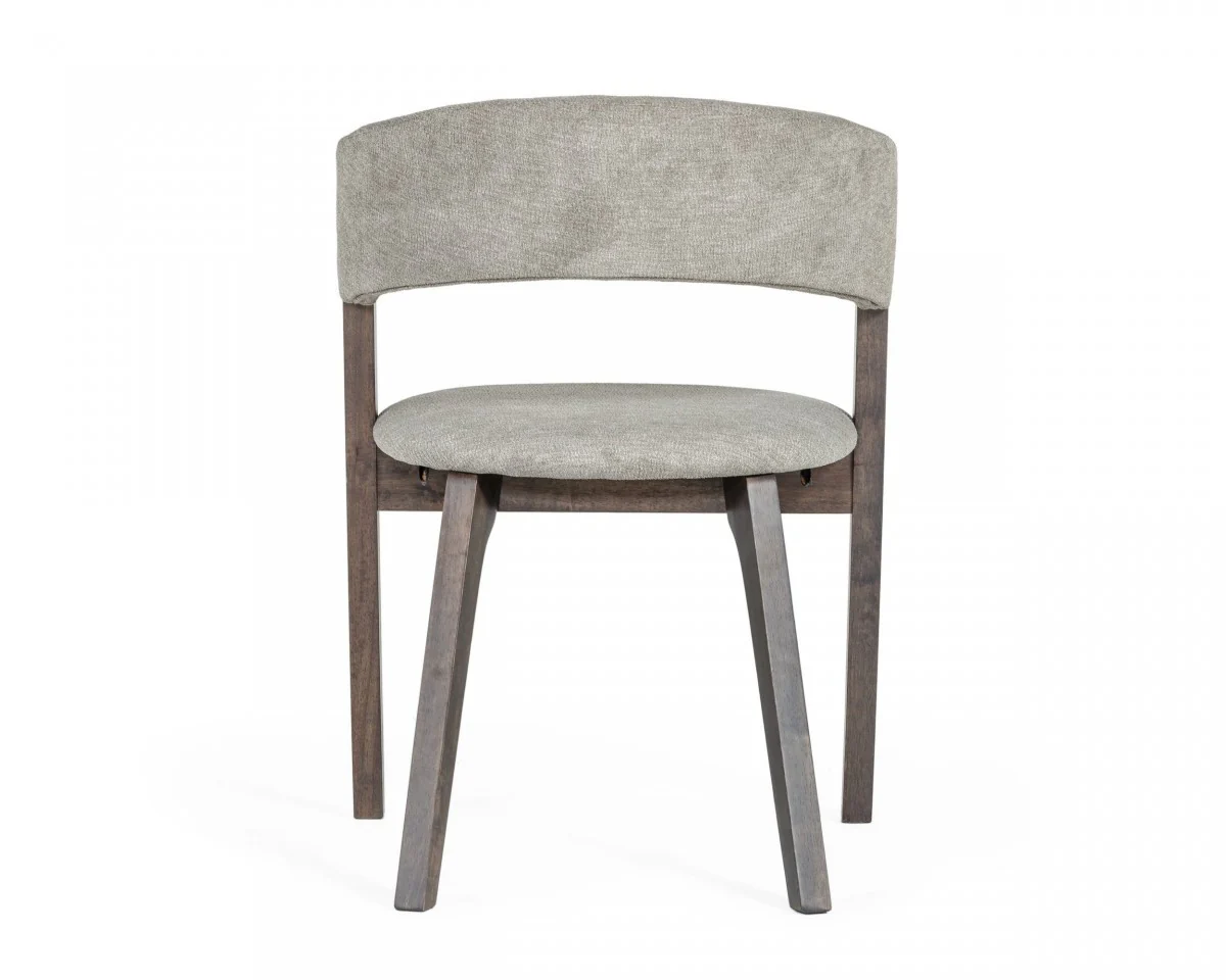 Set of Two Gray Wenge Dining Chairs By Homeroots - Image 4