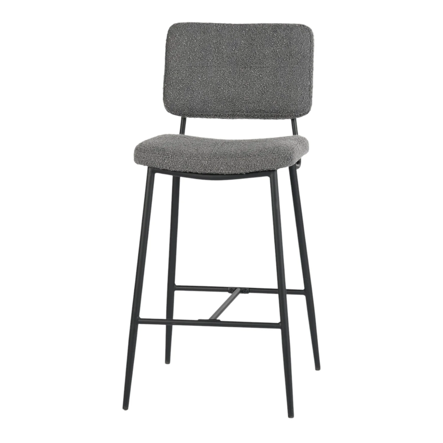 Set of Two Green and Black Manufactured Wood and Steel Low Back Bar Height Bar Chairs By Homeroots - Image 2